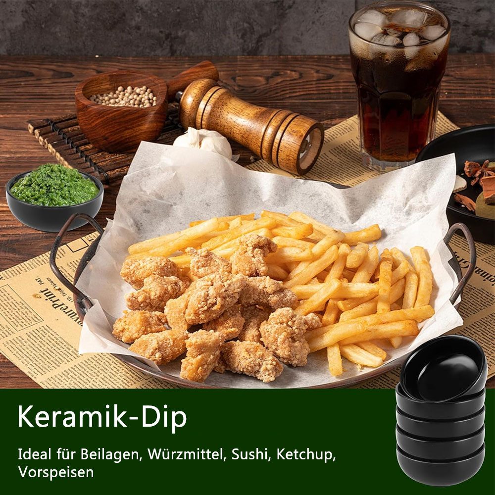 TUWENA Dipschale 6 Stück Kleine Dip Schälchen, Sushi Sojasauce Schälchen, Snackschalen