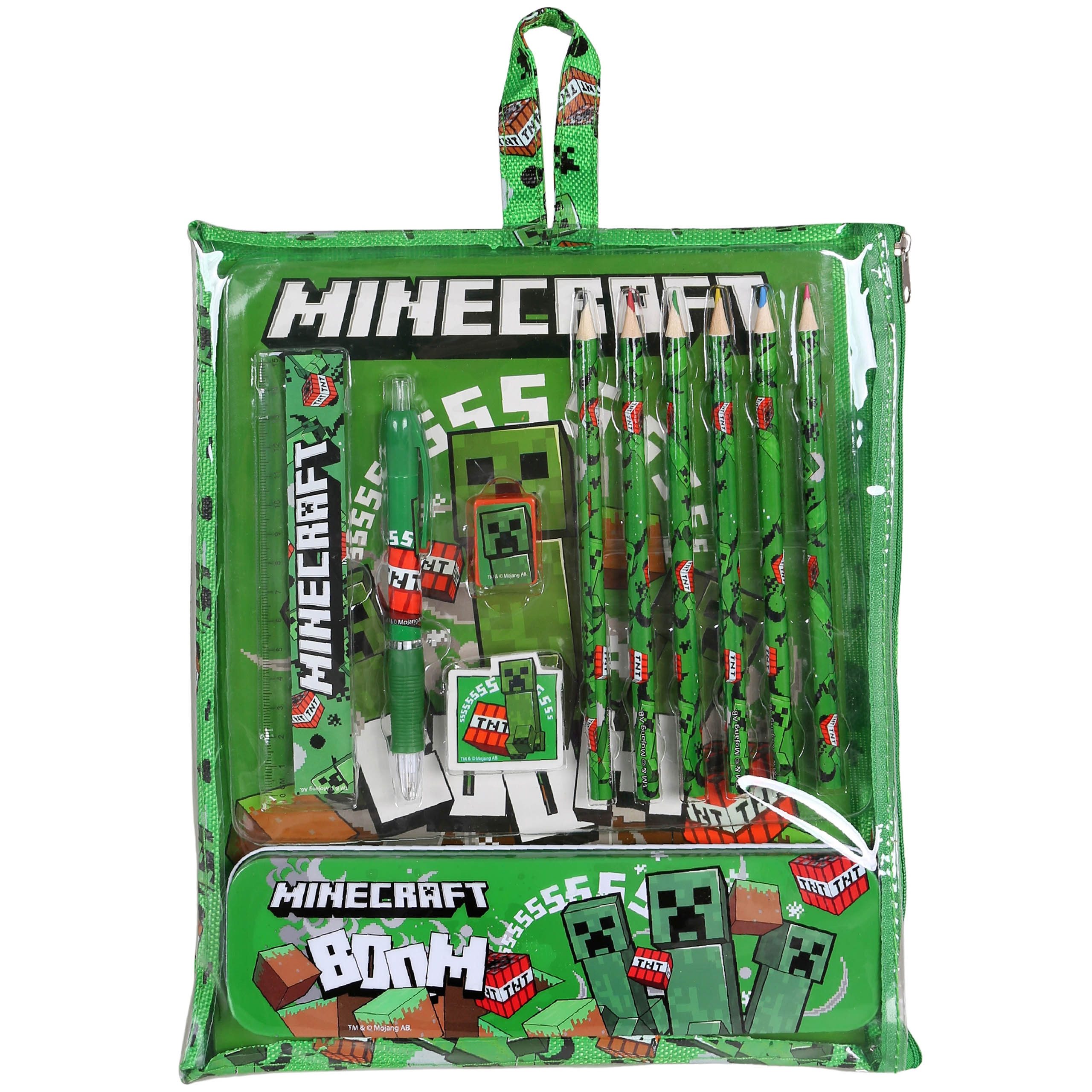 Minecraft Bleistift Minecraft Großes Schulset für Jungen, Schreibwaren-Set für die Schule