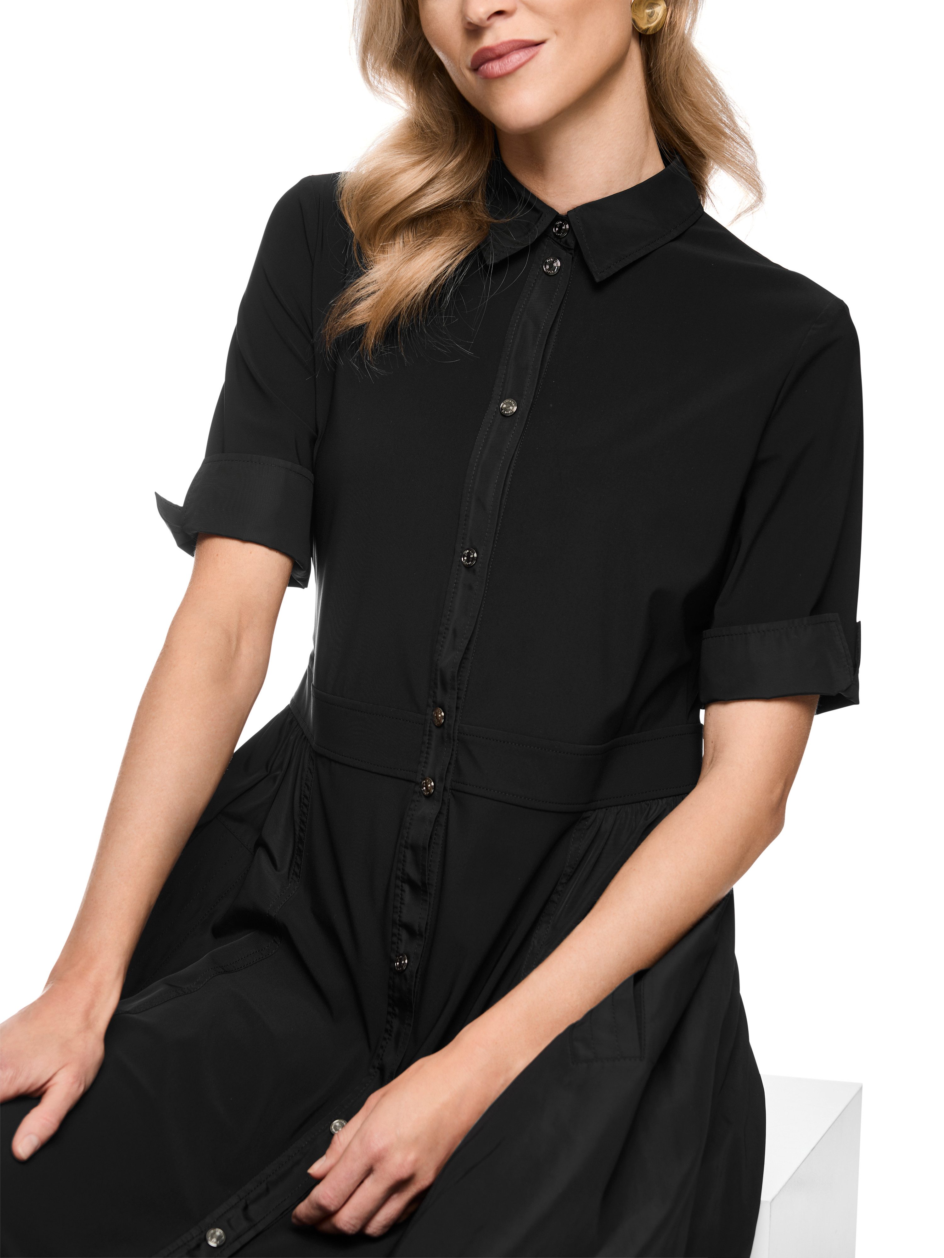 Marc Cain Midikleid Golden Hour Premium Damenmode aus Stretchmaterial – Bild 4 von 5