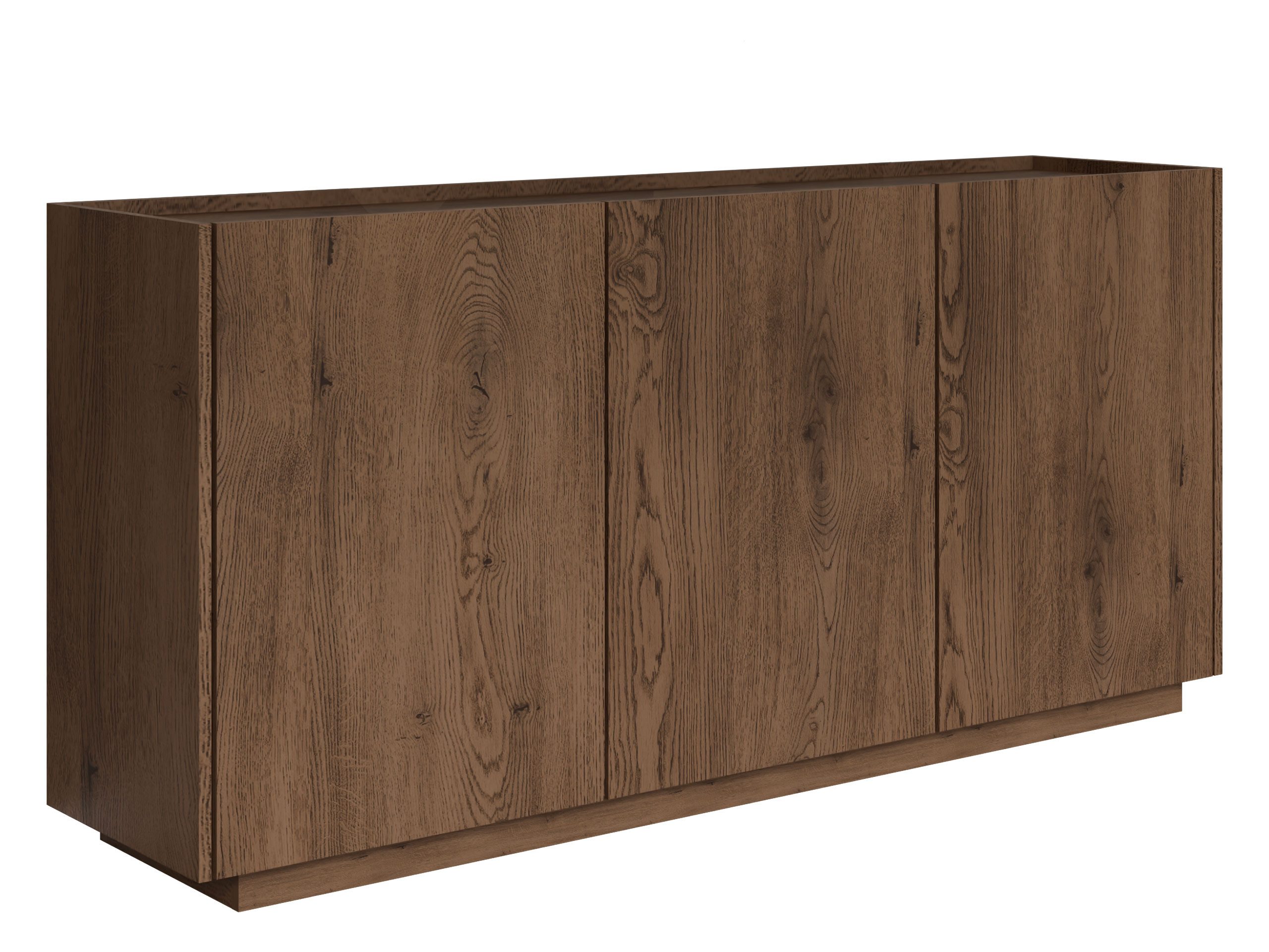 MIRJAN24 Kommode Mirtu K170 (mit drei Drehtüren), 170x40x75 cm, geräumige Einlegeboden