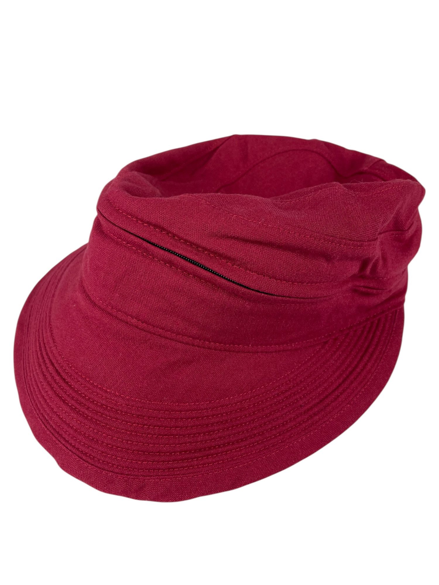 Taschen4life Sonnenhut Visor Cap 2in1 Sonnencap Basecap & Sonnenschutz in Einem, unisex, aus Leinen