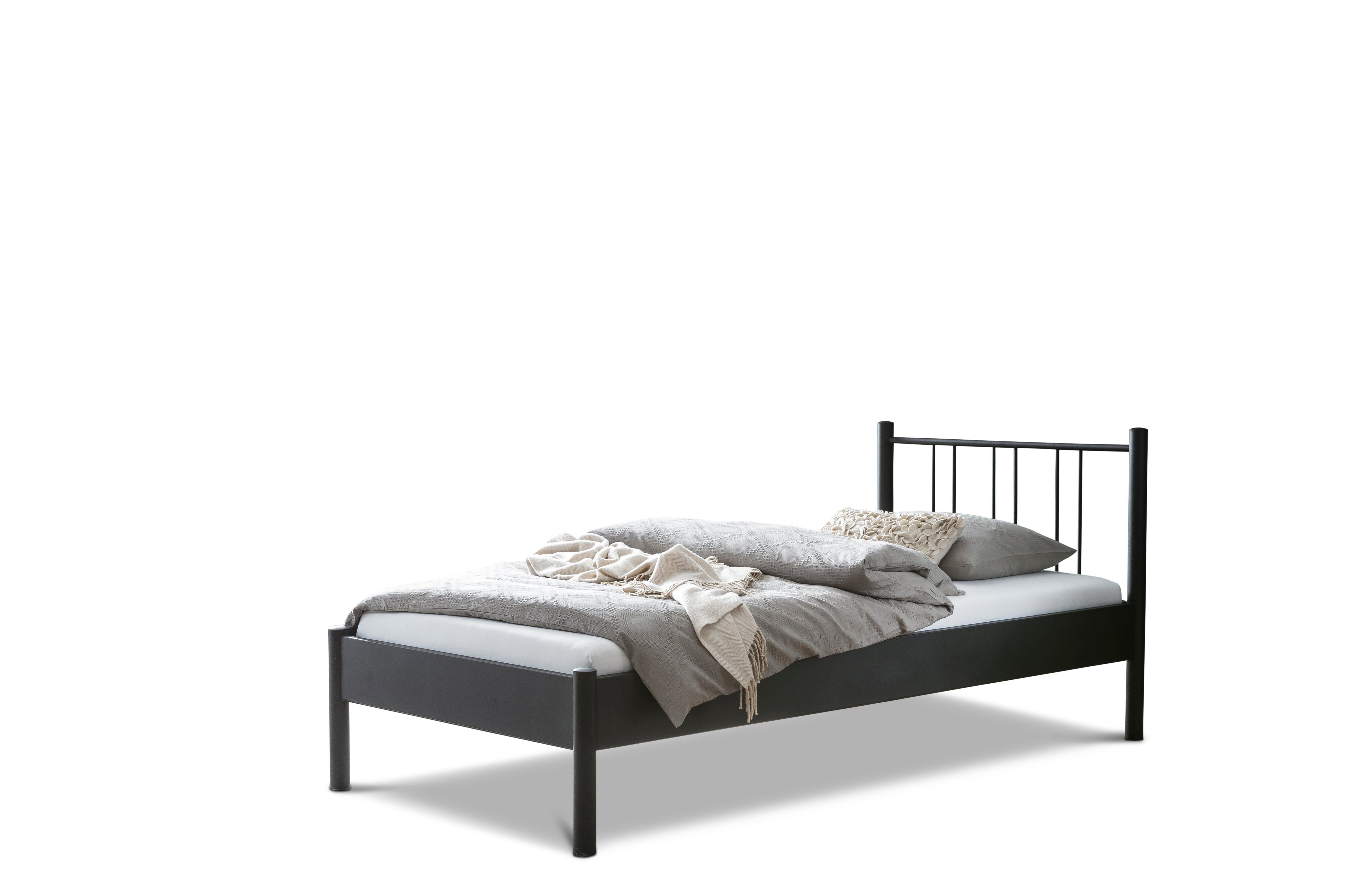 BedBox Metallbett Metallbett Moon, beliebt, stabil und langlebig silber