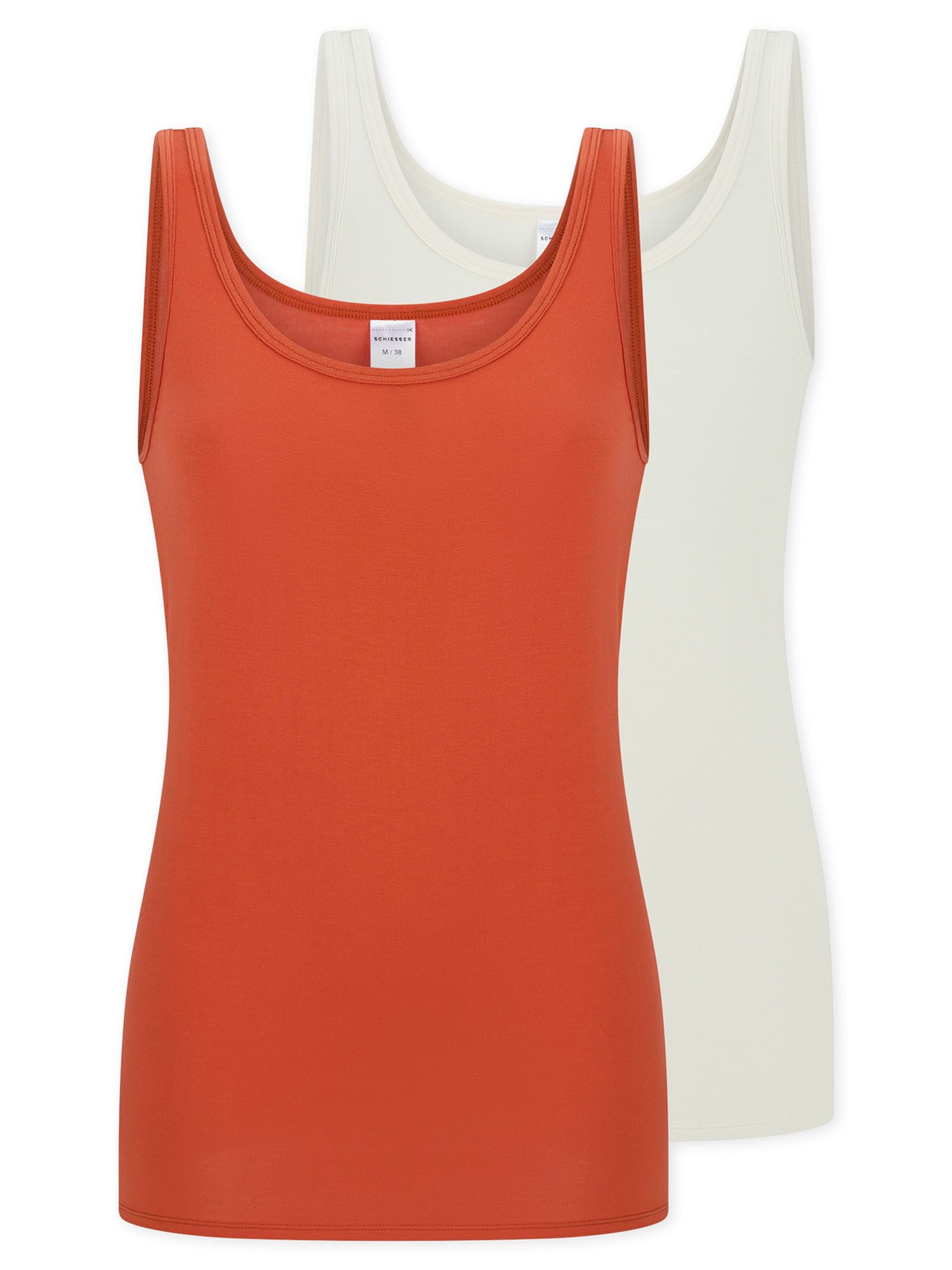 Schiesser Unterhemd Modal Essentials (2-St) Achselhemd, Tanktop, Unterziehshirt