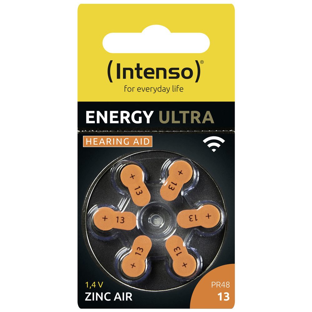 Intenso Intenso Hörgerätebatterie PR48-13 1.45 V 6 St. 230 mAh Zink-Luft 75044 Knopfzelle