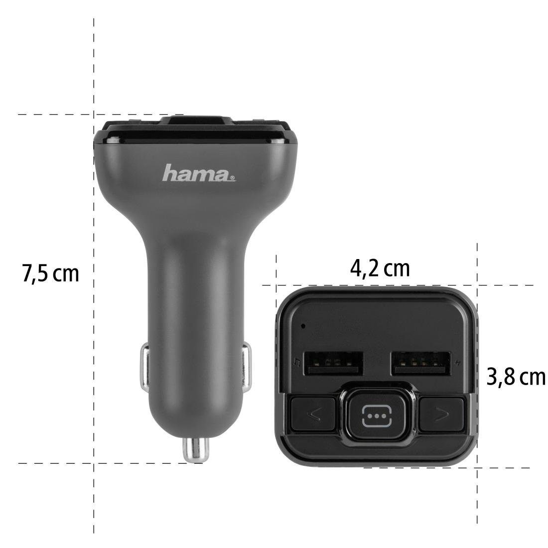 FM-Transmitter Transmitter Bluetooth®-Funktion mit Bluetooth-Adapter Hama