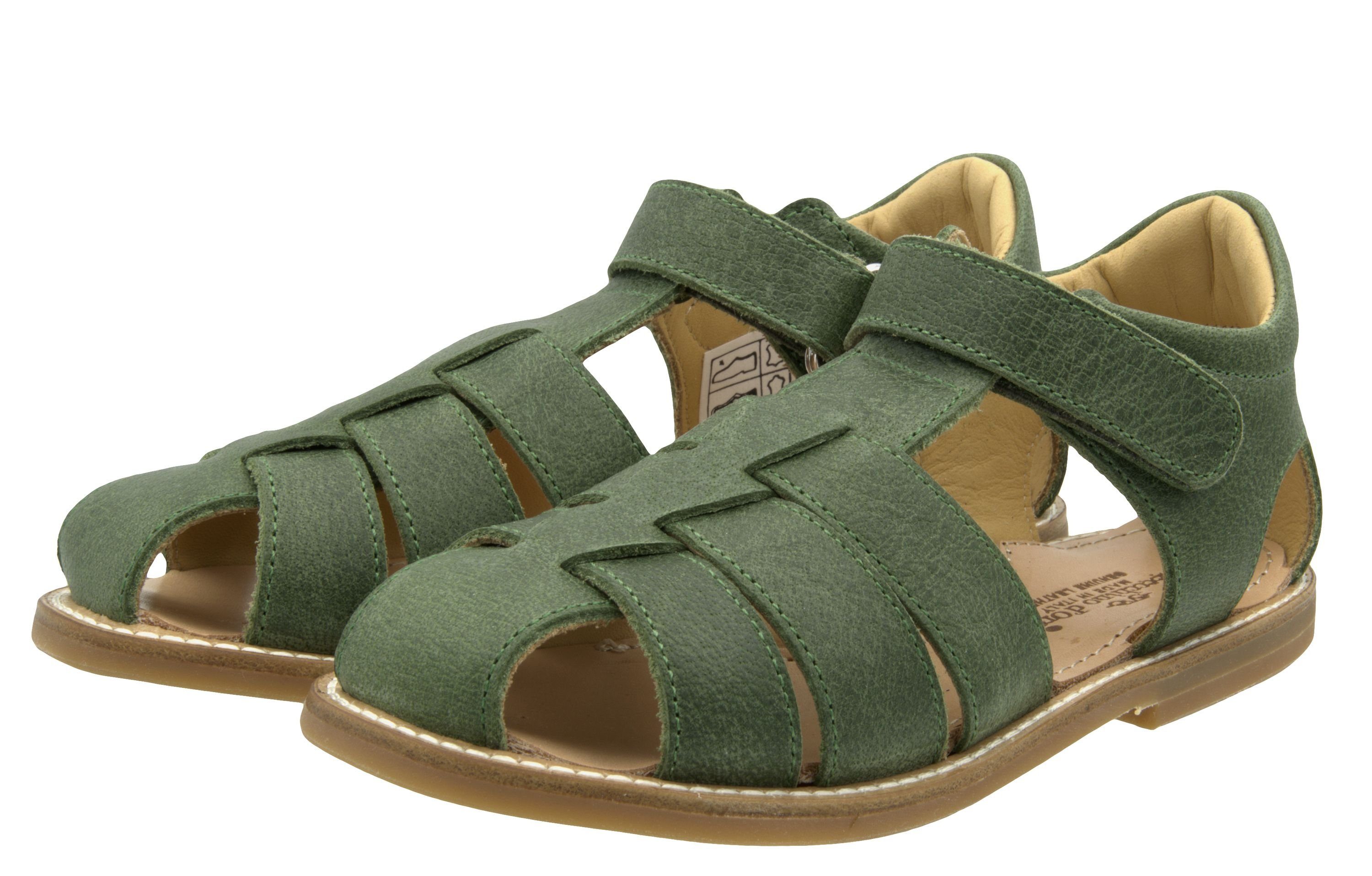 Zecchino d'Oro Sandalen Jungen A31 3106 Leder Grün Klett Sandalette