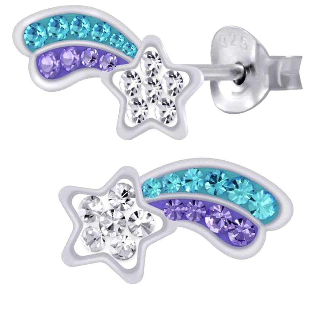 Limana Ohrstecker-Set Kinder Mädchen Ohrringe 925 Silber Stern Edelstahl Herz Kinderohrringe, Kinderschmuck Mädchenschmuck Geschenk Idee – Bild 2 von 5