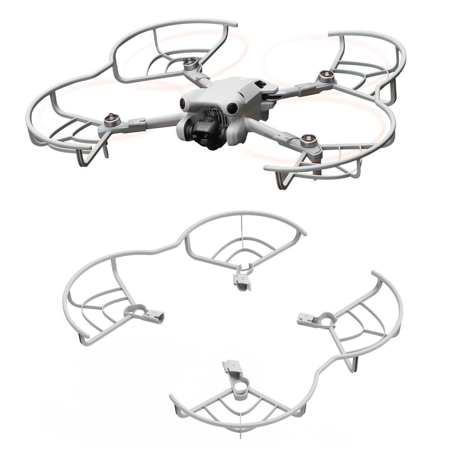 Für DJI Mini 4 Pro Sunnylife Propeller Schutz Anti Kollisionsring Grau Zubehör Drohne