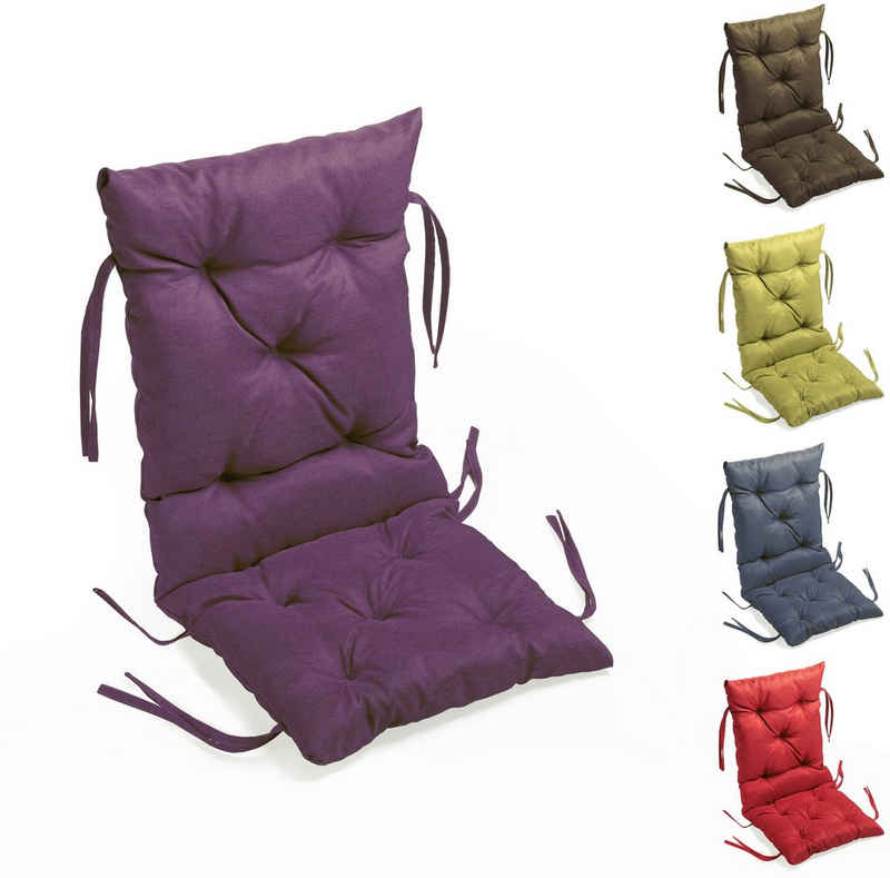 sunnypillow Bankauflage Bankauflage Stuhlkissen viele Farben und Größen zur Auswahl, 50x50x50cm violett
