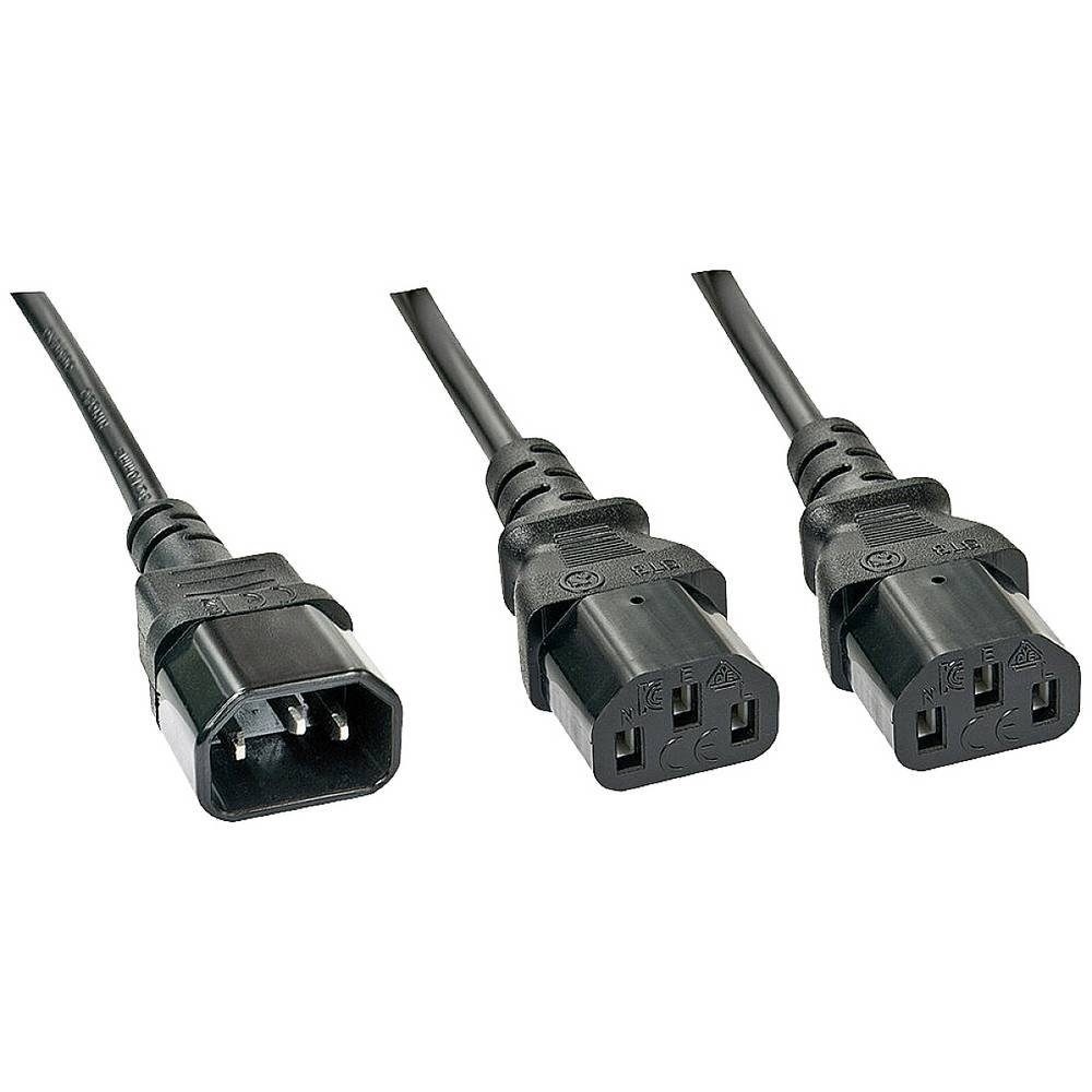 Lindy Stromkabel 1 m C14-Koppler 2 x C13-Koppler Computer-Kabel
