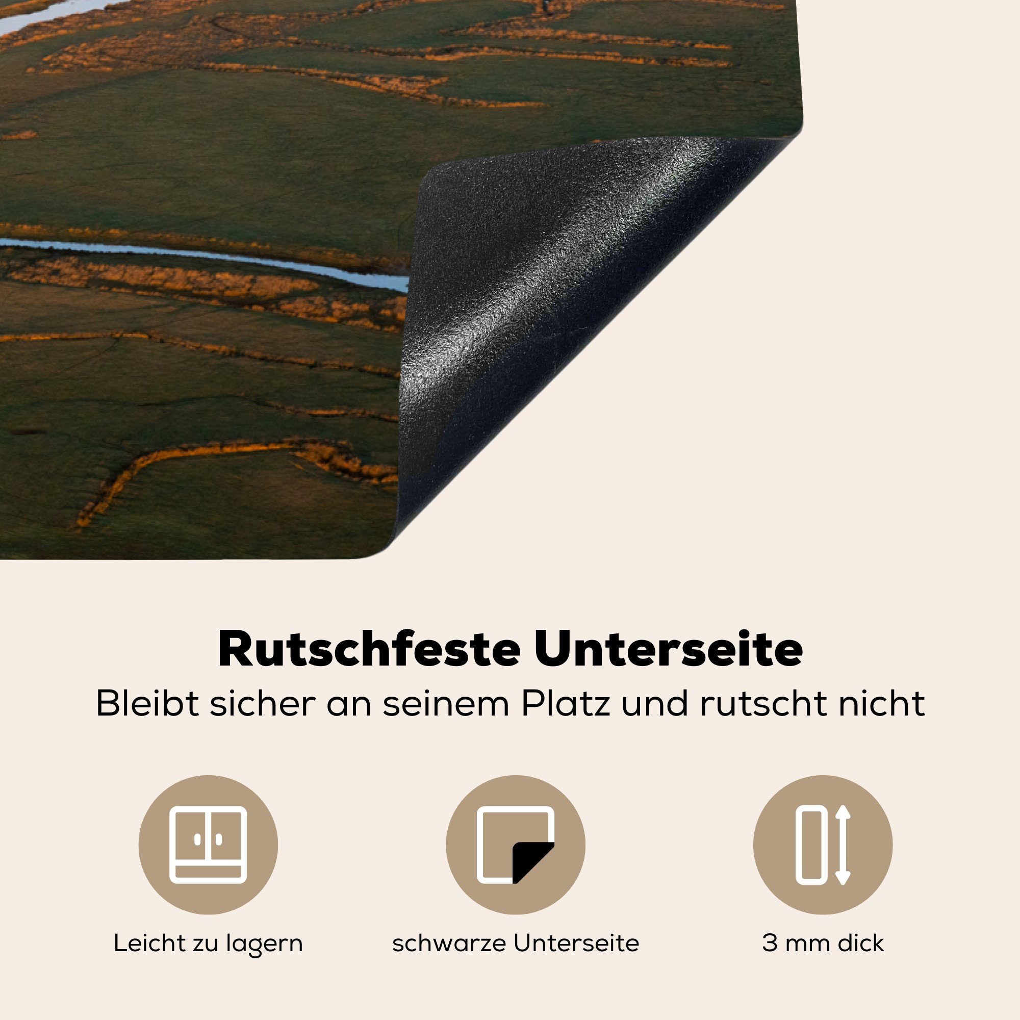 MuchoWow Herdblende-/Abdeckplatte Wasser - Meer - Ceranfeldabdeckung für Vinyl, Frankreich, die (1 küche, 81x52 Schutz Induktionskochfeld tlg), cm