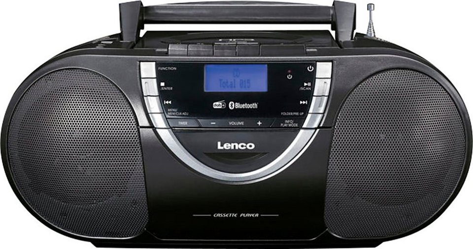 Lenco SCD-6900BK - Tragbarer Radio-CD-Player mit DAB+, BT und Kassette  CD-Radiorecorder (Digitalradio (DAB), Über die Bluetooth-Verbindung einfach  von Ihrem Smartphone oder Tablet streamen