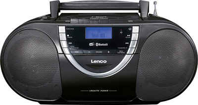 Lenco SCD-6900BK - Tragbarer Radio-CD-Player mit DAB+, BT und Kassette CD-Radiorecorder (Digitalradio (DAB)