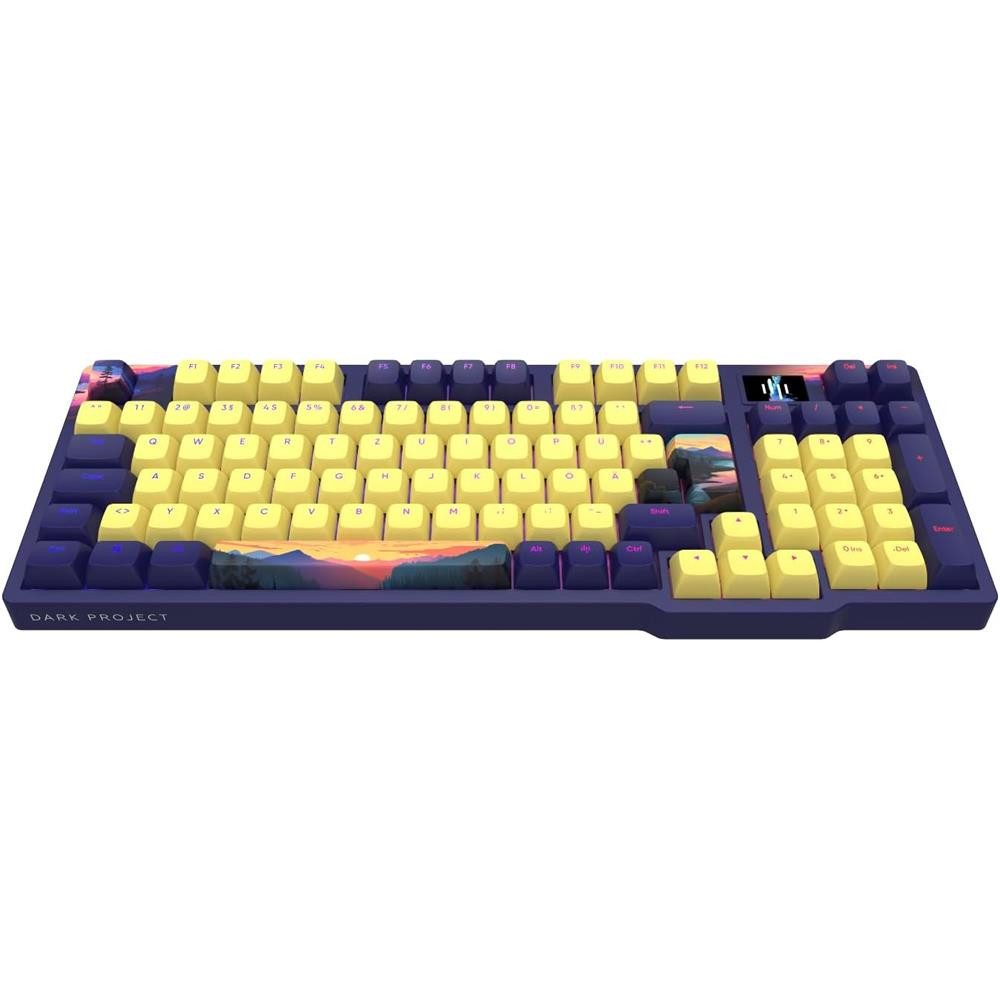 Dark Project 98 Sunset Gaming Tastatur RGB mechanisch HotSwap 98% DE ISO Gaming-Tastatur (kompakte Bauweise mit erweitertem Tastenlayout)