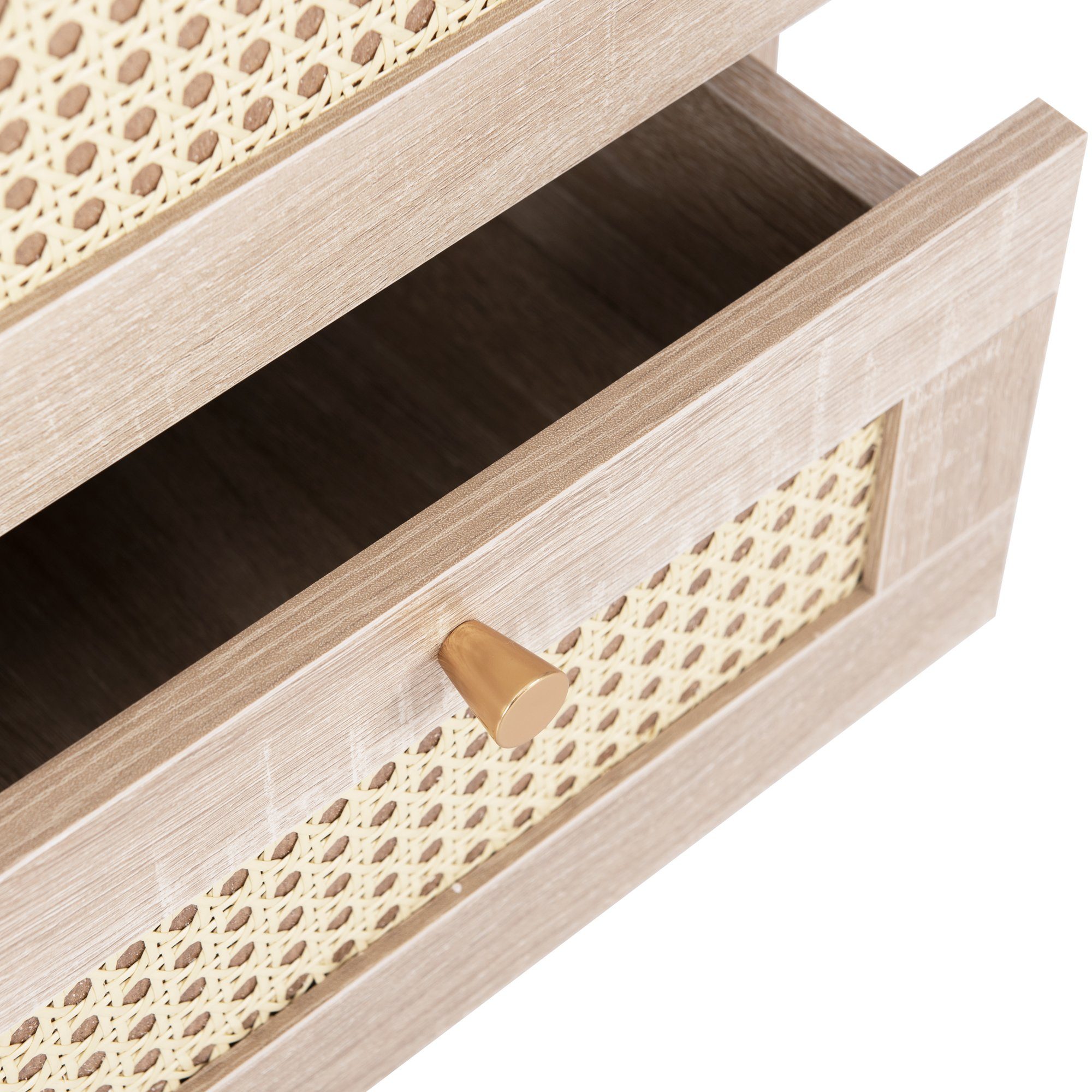 Nachttisch (1-St), Nachtschrank Nachtkommode Beistelltisch mit 2 Schubladen für Boxspringbett, 40 x 40 x 55 cm