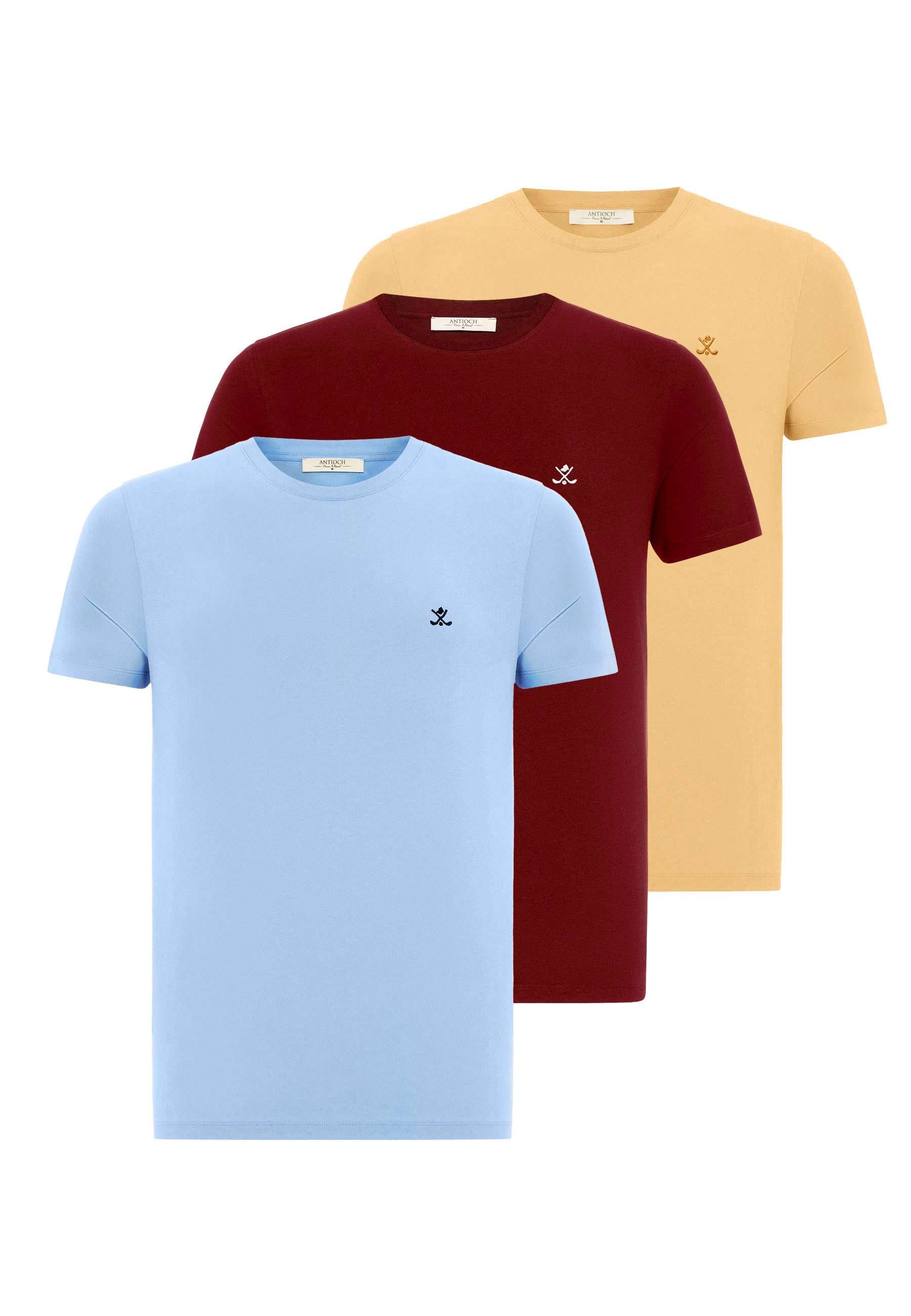 Antioch  T-Shirts & Poloshirts Patrice 3 Pack Regular Fit Basic T-Shirt günstig online kaufen