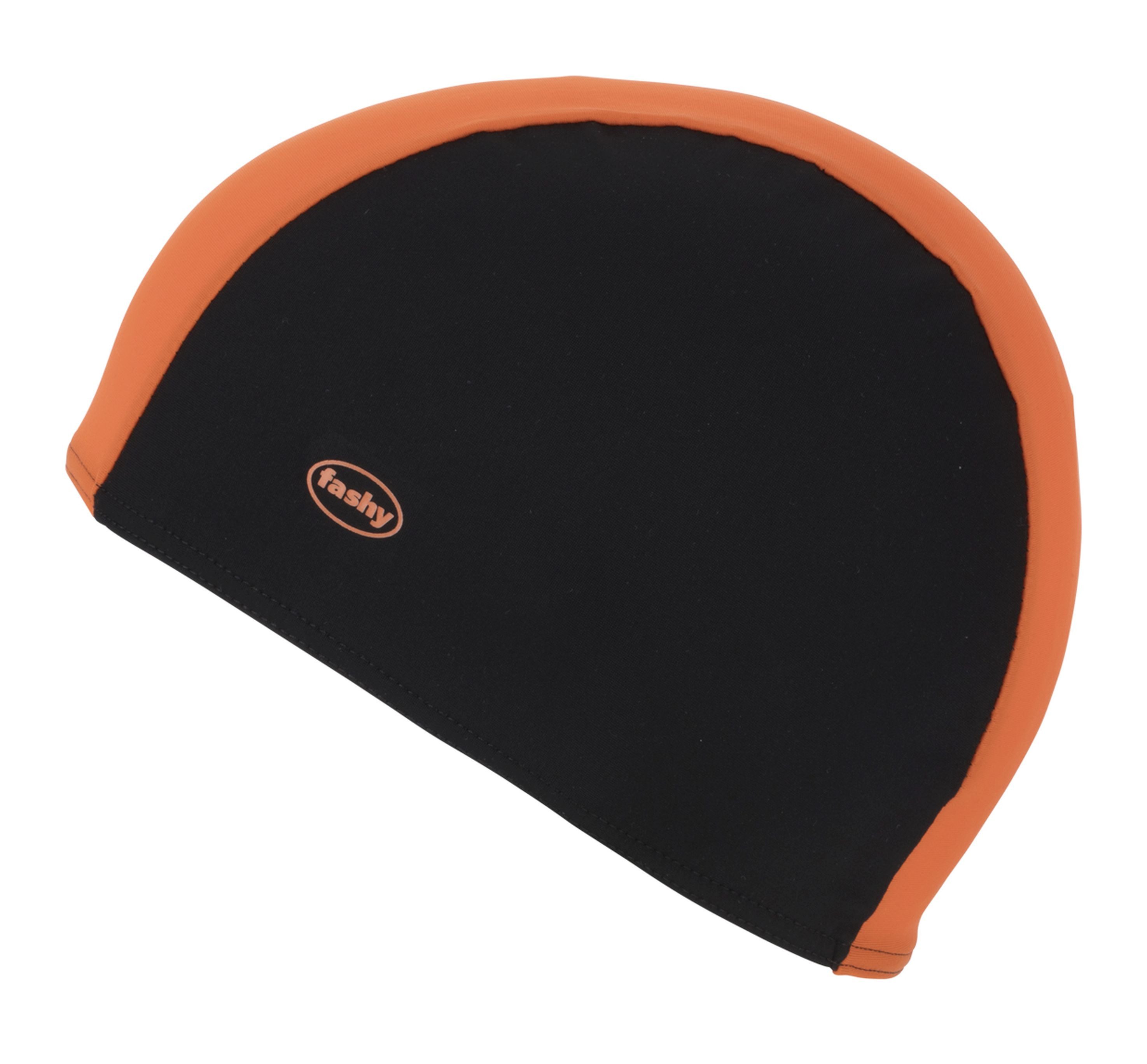 Fashy Badekappe Fashy - Badehaube Badekappe Sporthaube Damen Herren Schwarz Orange