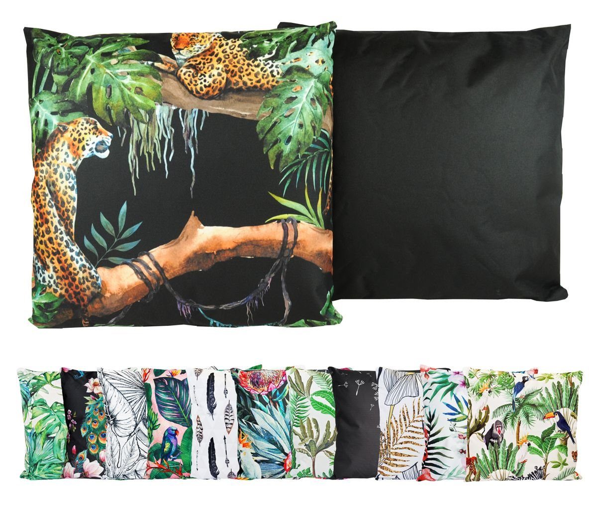 JACK Dekokissen JACK Outdoor Lounge Kissen 45x45cm mit Motiv inkl. Füllung Wasserfest, mit Lotus-Effekt, Robust, Strapazierfähig, für Innen & Außen geeignet