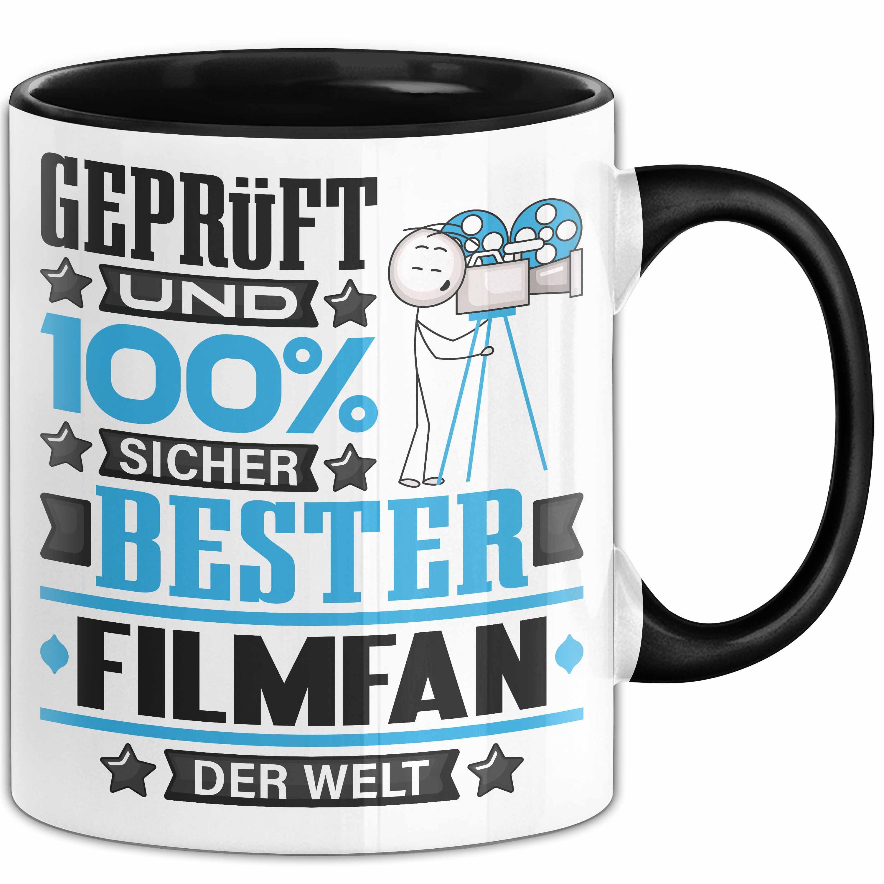 Trendation Tasse Filmfan Geschenk Lustiger Spruch für Filmfan Geschenkidee Bester Filmf, Keramik