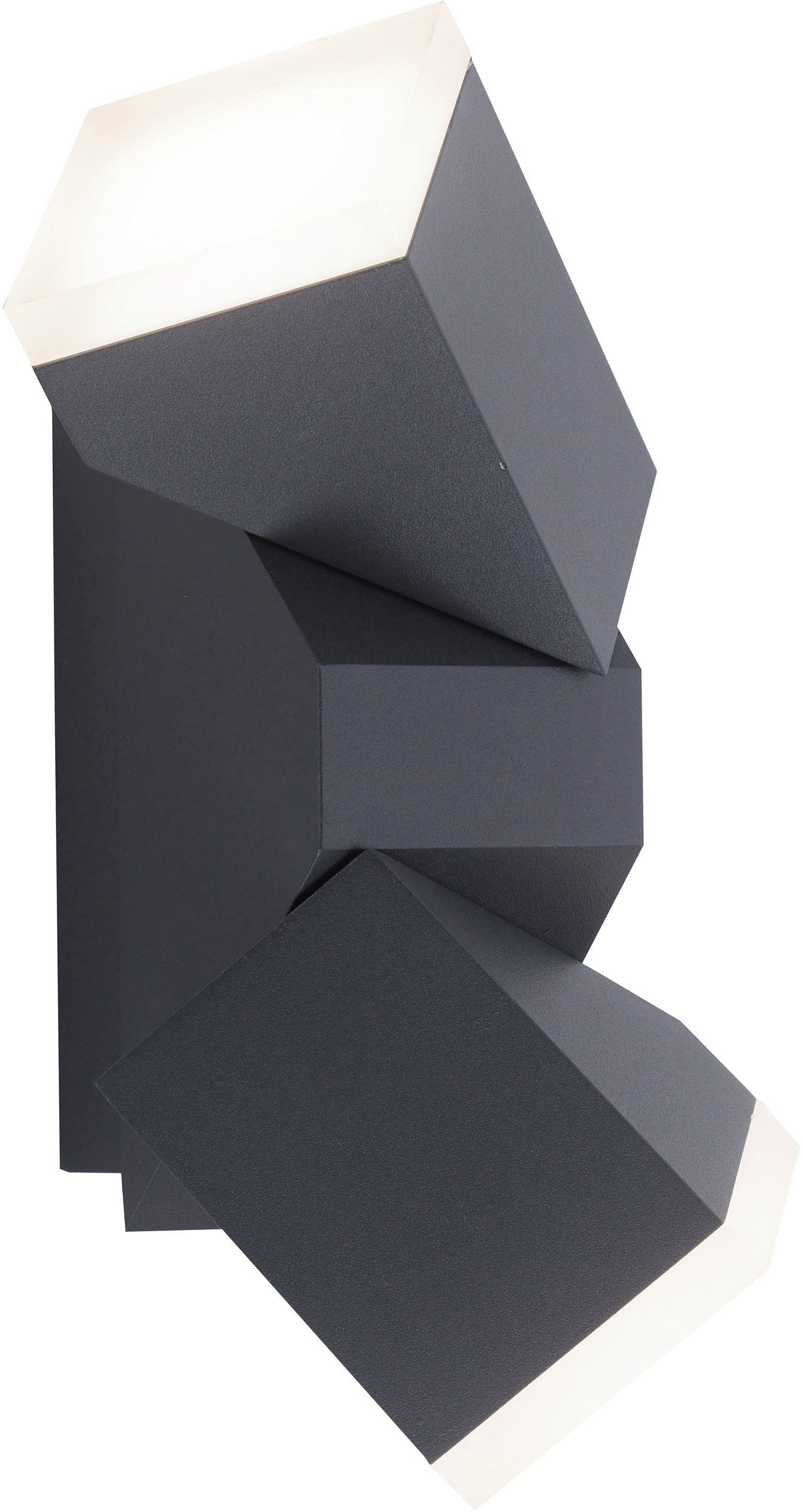 Paul Neuhaus LED Außen-Wandleuchte Ryan, LED fest integriert, Warmweiß, Schutzart IP, Für Außen- und Innenbereich