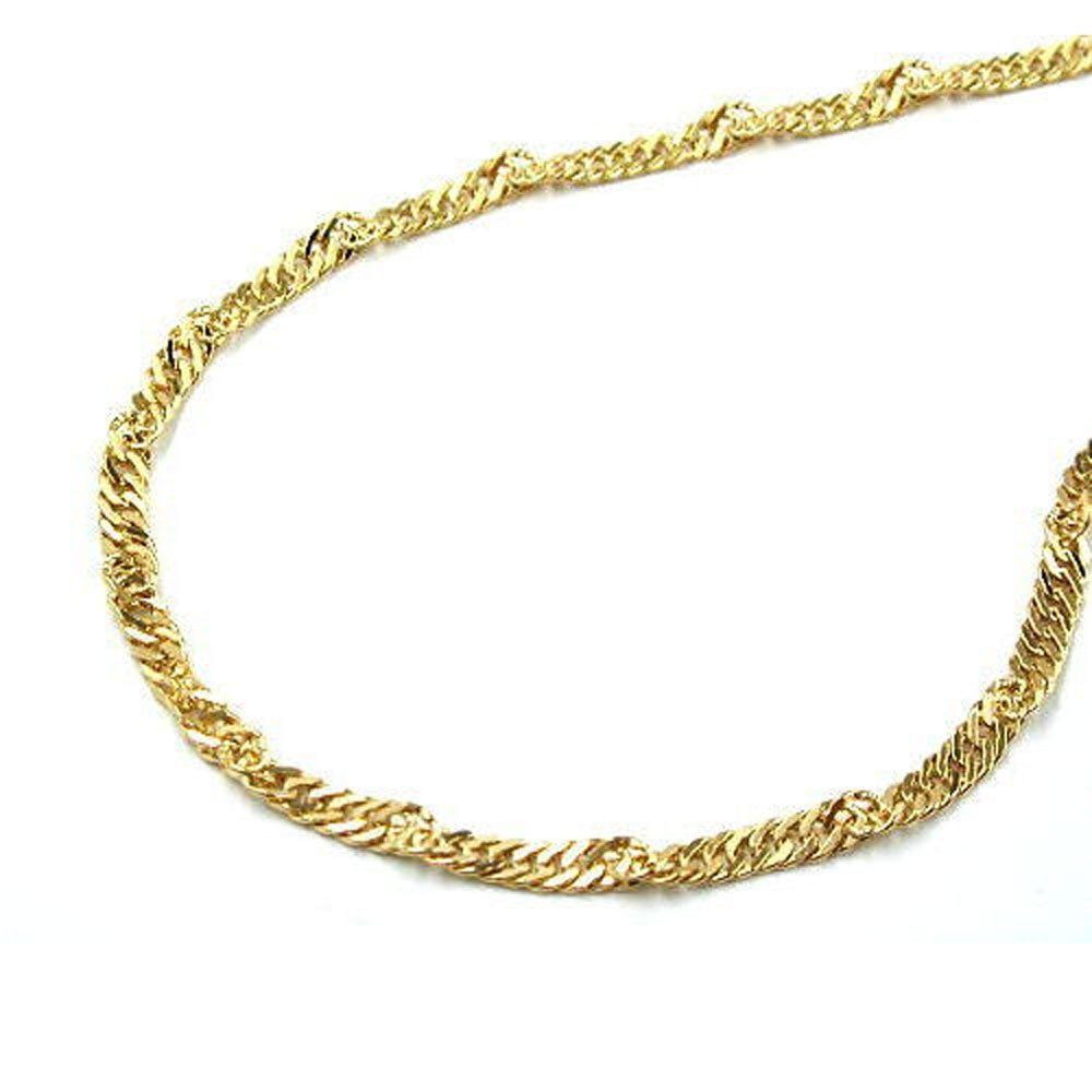 unbespielt Goldkette Goldschmuck Karat 1,3 Singapurkette Kette mm 14 und Herren inklusive Damen für cm Schmuckbox, 42 Halskette Gold