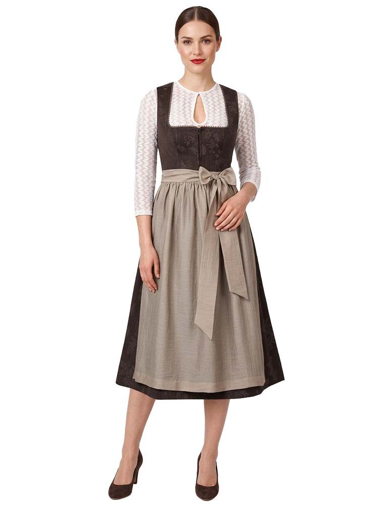 MarJo Dirndl Dirndl Allensteig 75cm Länge braun coffee