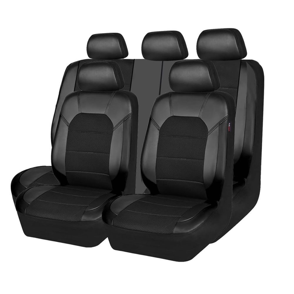 GarveeMore Autositzbezug Autositzbezüge Kunstleder Universal 5-Sitzer für alle Jahreszeiten