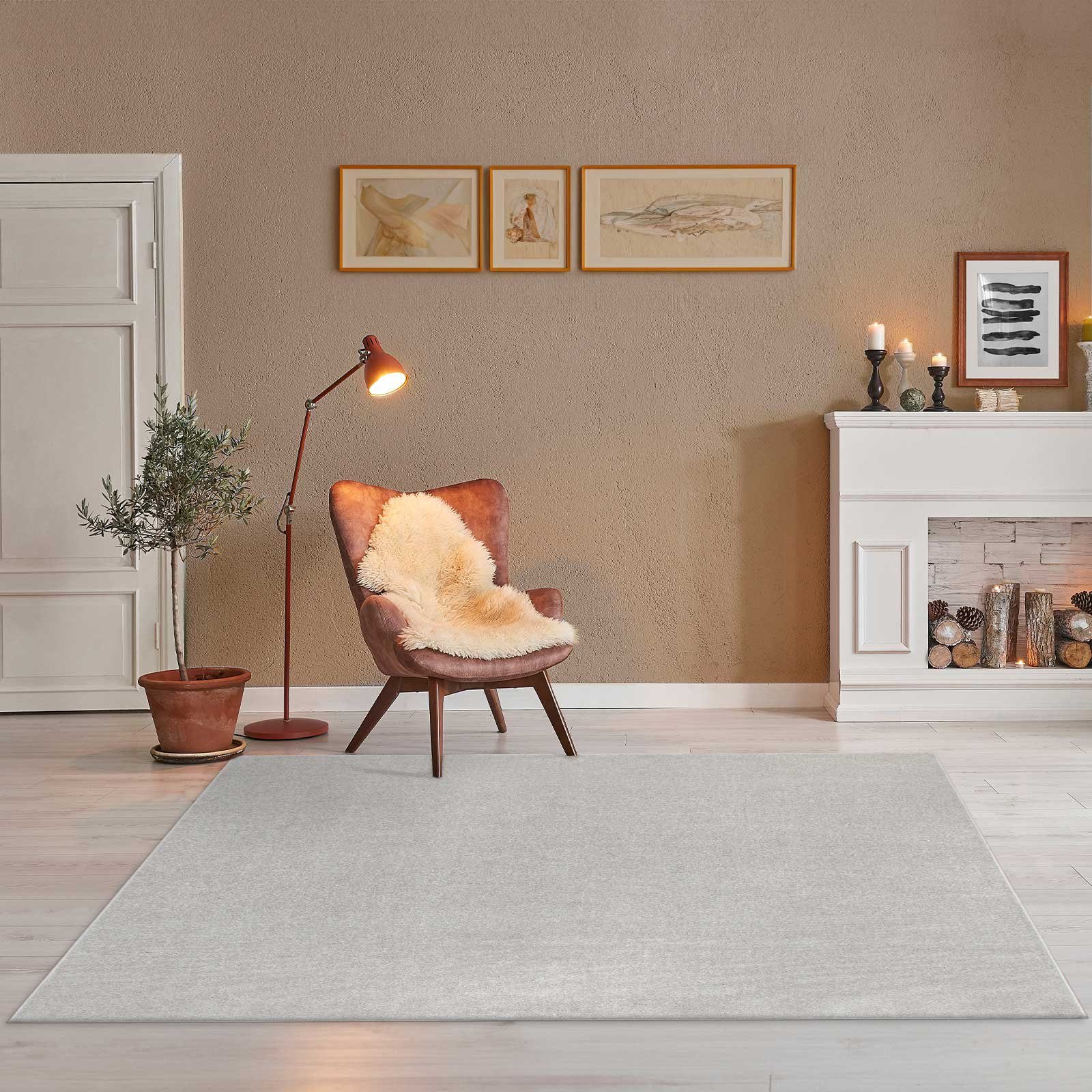 TaraCarpet Teppich TaraCarpet Kurzflorteppich Zoe, rechteckig, Höhe: 11 mm, günstig online kaufen