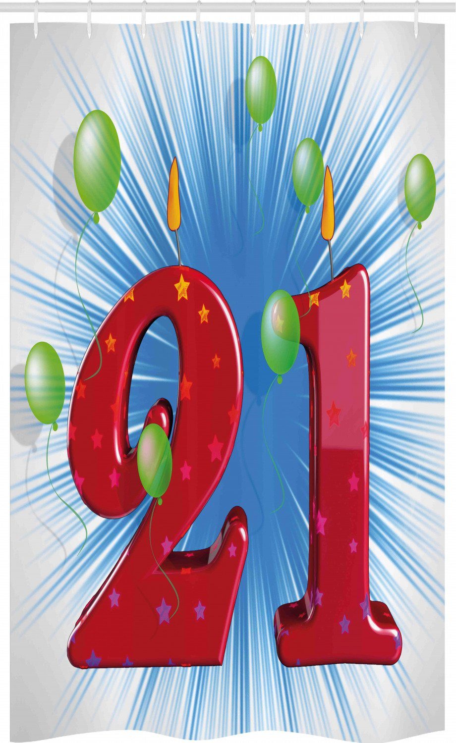 Abakuhaus Duschvorhang »Badezimmer Deko Set aus Stoff mit Haken« Breite