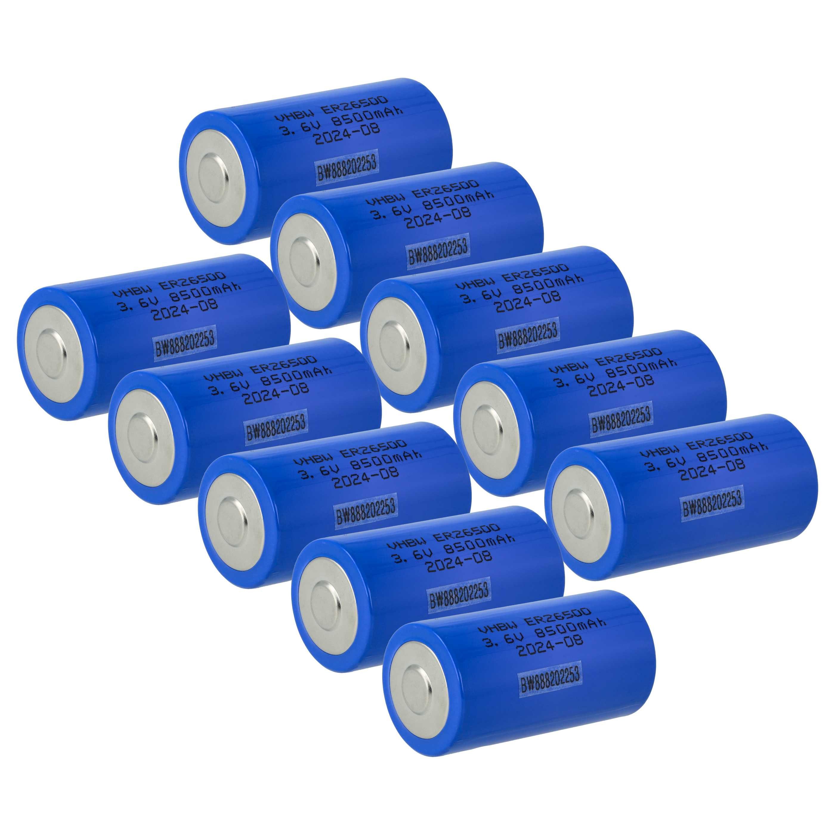 vhbw Batterie, Leistungsfähige Ersatz-Batterie (ER26500 (Size C), LS26500, XL-145F
