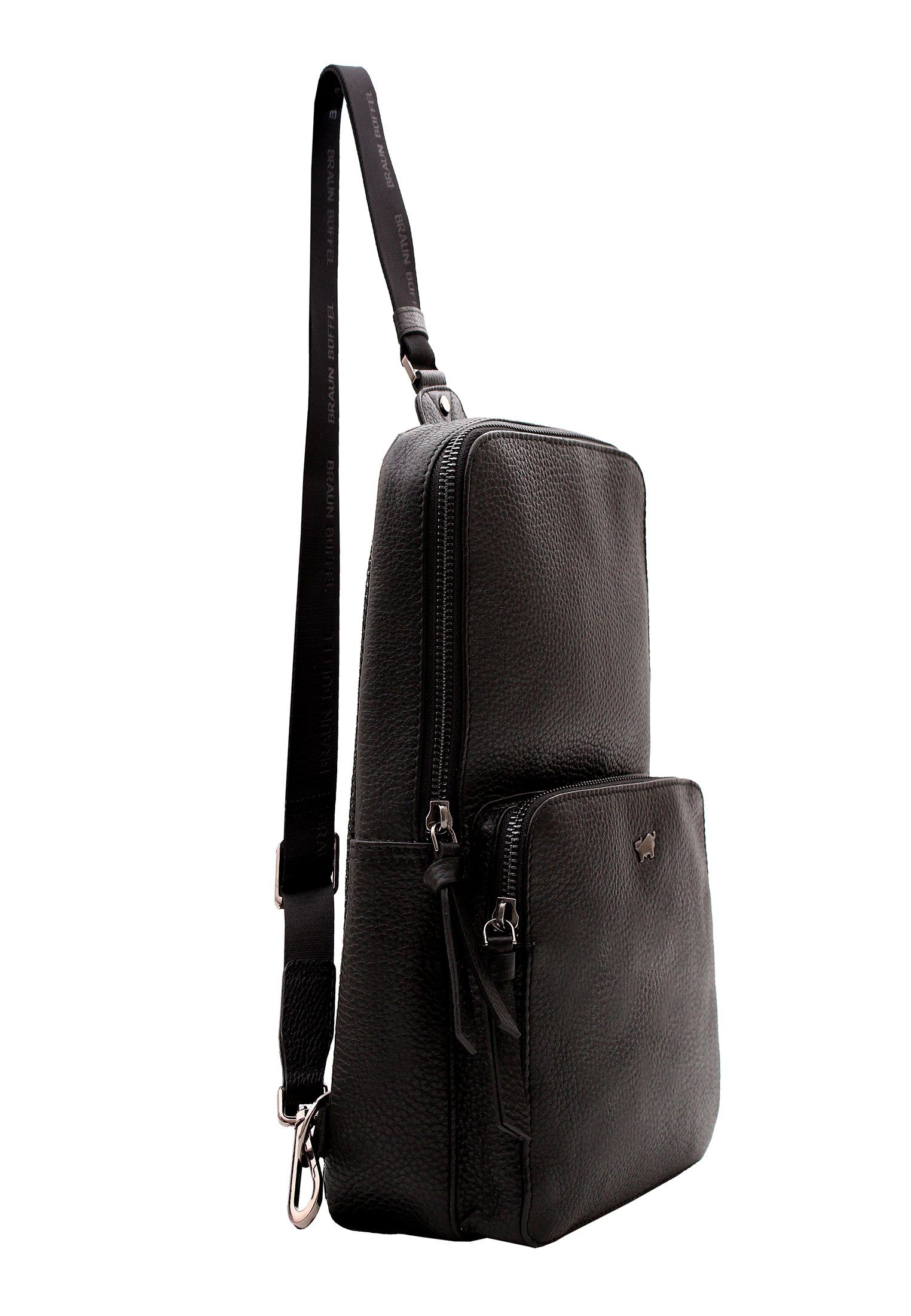 Umhängetasche und schwarz, Umhängegurt Braun mit Büffel Sling NOVARA Tabletfach Bag