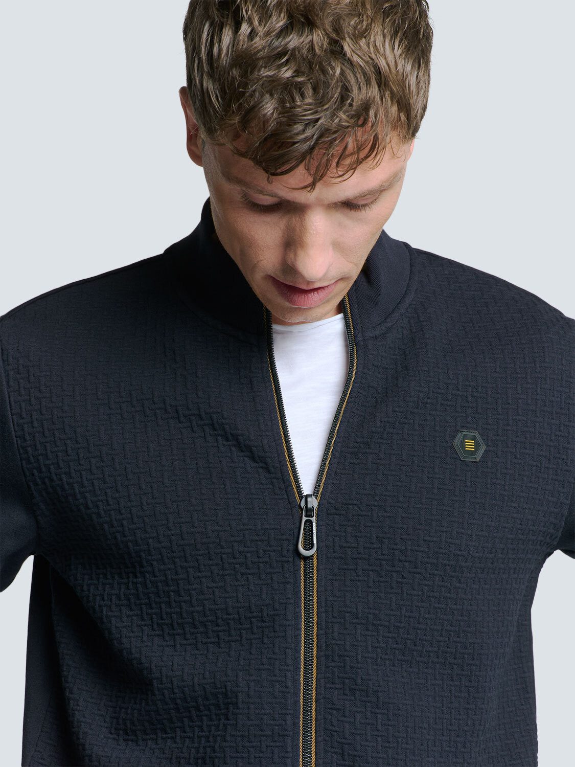 NO EXCESS Sweater No Excess Sweatshirt mit Vollreißverschluss