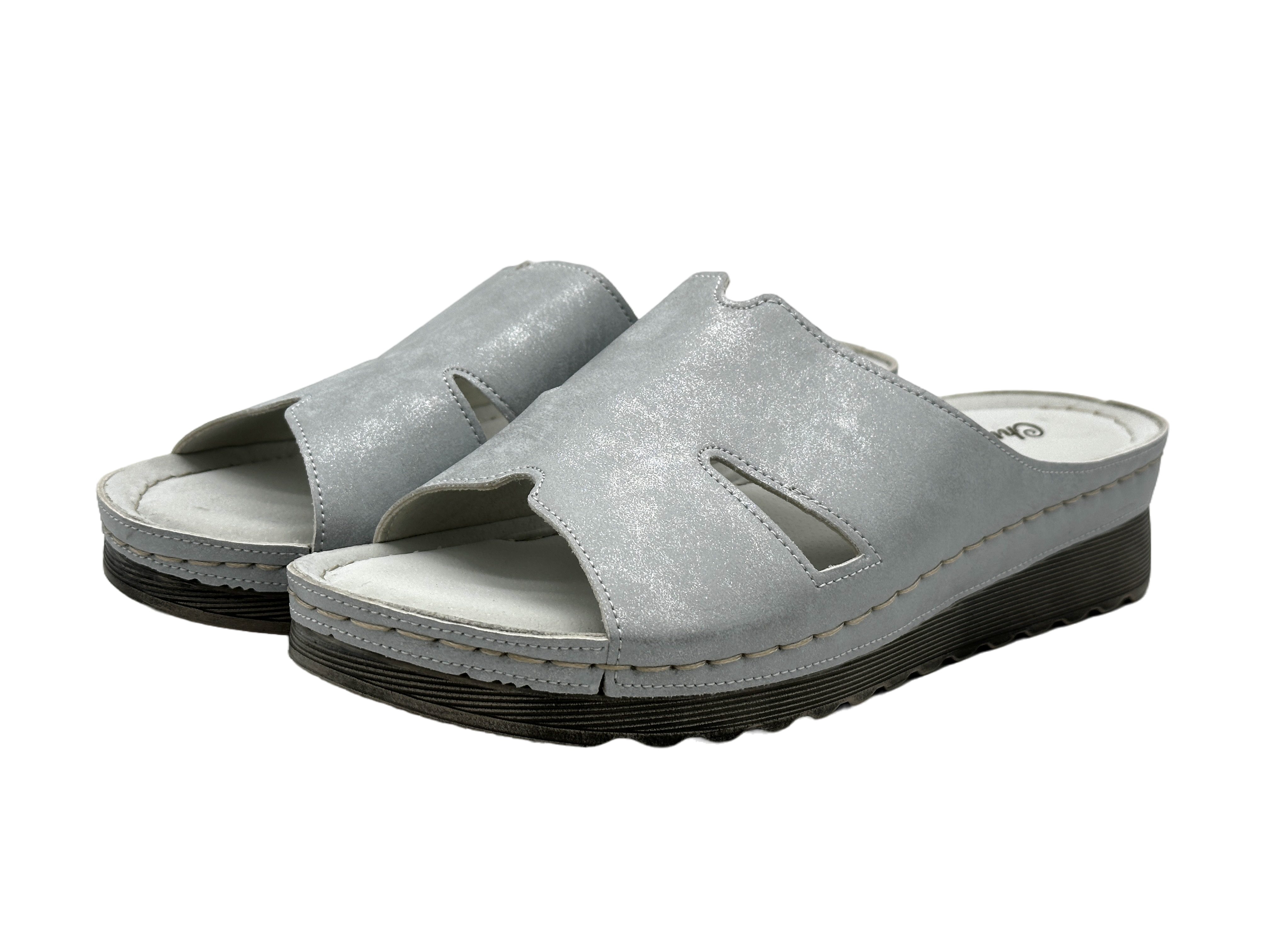 Nowaland Moderne Damen-Pantoletten mit Komfort-Sohle und Cut-Out-Design Pantolette leichte Plateausohle, komfortable Passform