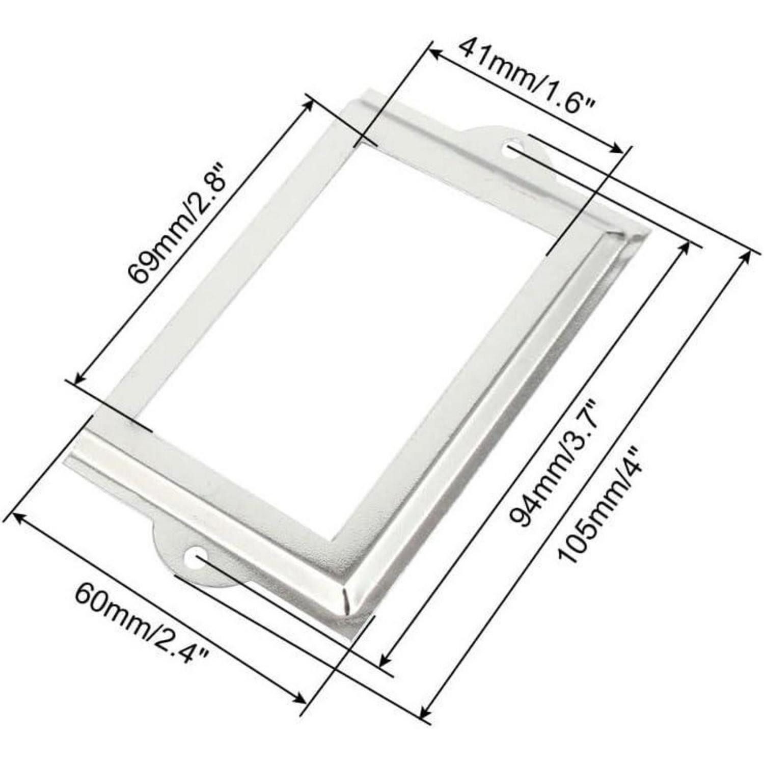 LuxusKollektion Kennzeichenhalter Maleranhänger Metall 105 x 60 mm Silber 8 Stück