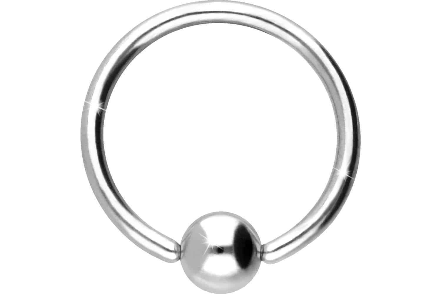 PIERCINGLINE Nasenpiercing Titan Klemmkugelring (Klemm-Ringe, 1-tlg)