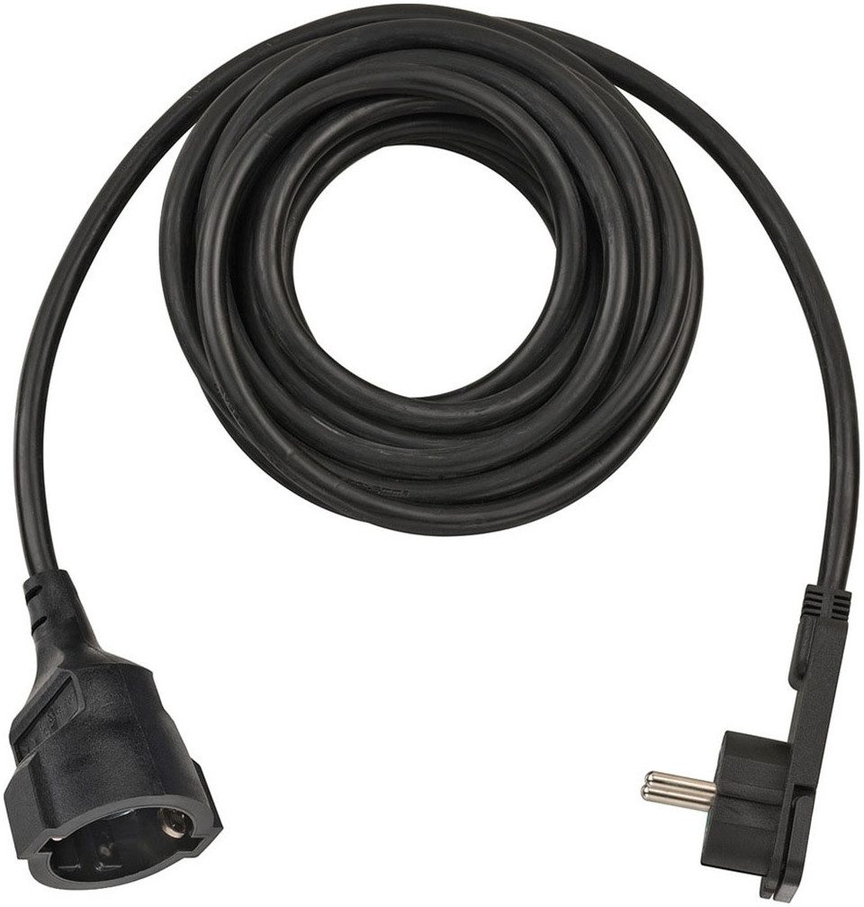 Brennenstuhl H05VV-F3G1,5 mit Kischu u. Flachstecker Verlängerungskabel, Typ F (Schuko), Typ F (Schuko) (500 cm)