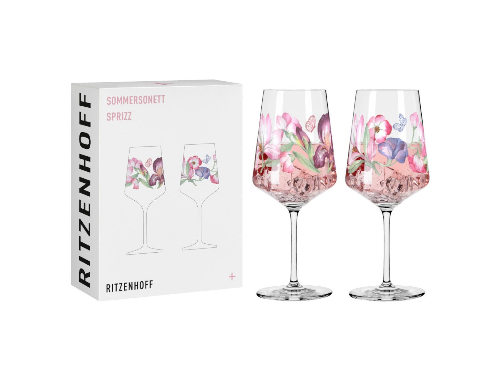 Ritzenhoff Weinglas Sommersonett Sprizz 2er Set F24 #15 #16, Kristallglas, 20,3 x 10,1 x 26,6 cm