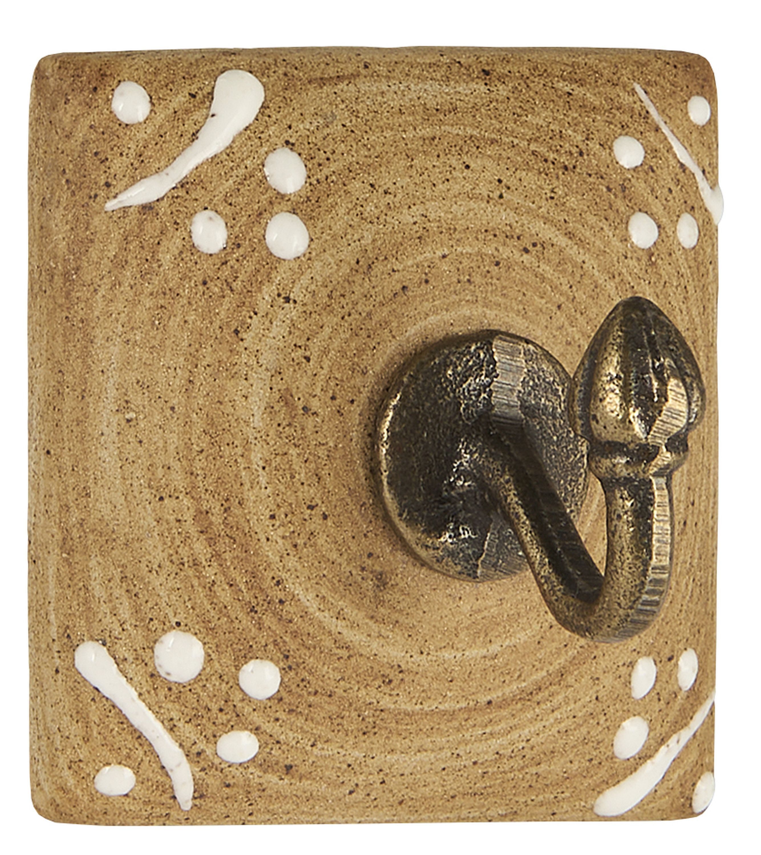 Ib Laursen Wandhaken Ib Laursen - Wandhaken Kleiderhaken Handtuchhaken Keramik Braun