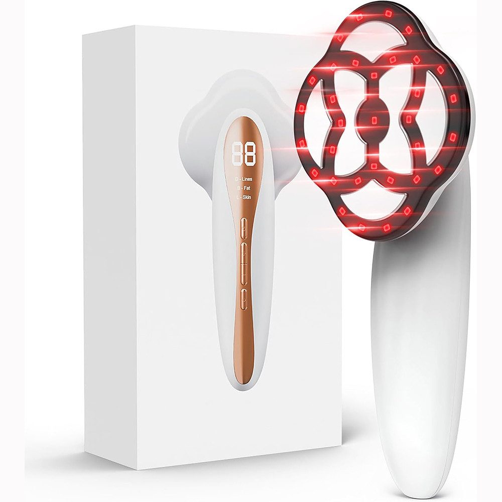 TUWENA Massagegerät Cellulite Massagegerät, Lymphdrainagegerät mit Heizfunktion, 3 Modi, 15 Intensitätsstufen, kabellos, hautstraffend, Ganzkörpereinsatz,mobil