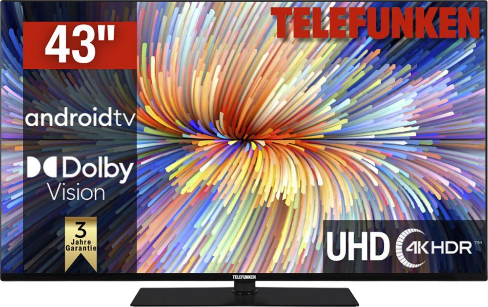 Telefunken D43V950M2CWH LED-Fernseher (108 cm/43 Zoll, 4K Ultra HD, Smart-TV,  Android-TV, Dolby