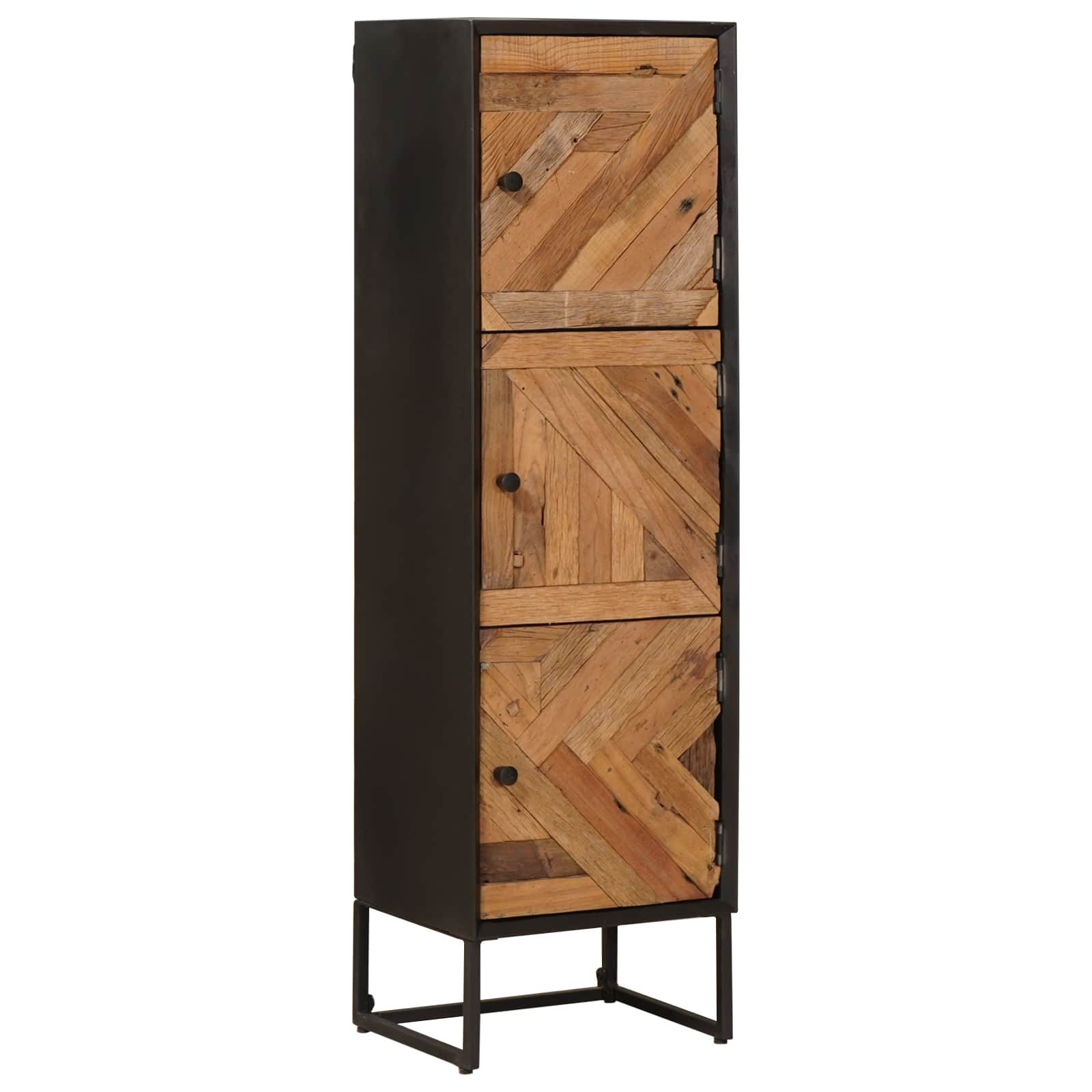 vidaXL Highboard Highboard 35 x 30 x 120 cm Massiv Holz und engineered Wood (1 St)