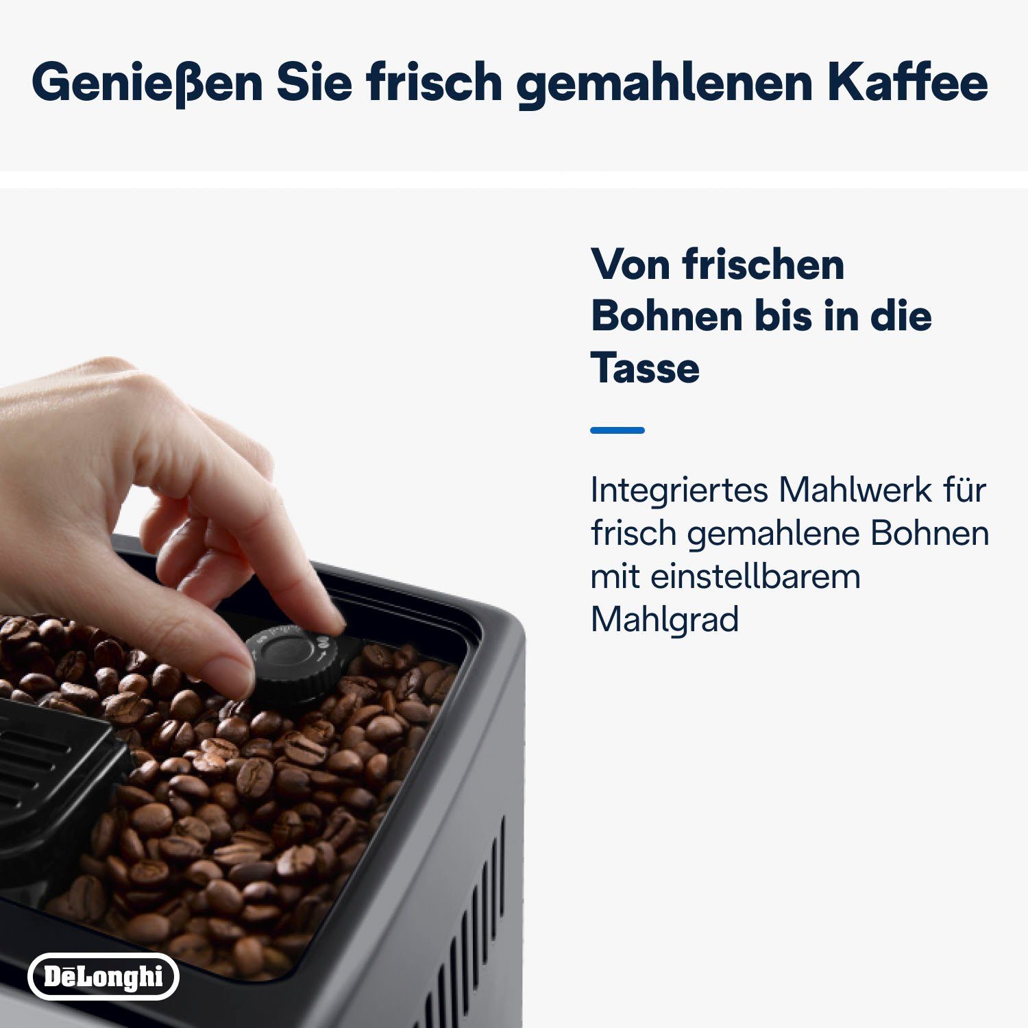 Kaffeevollautomat ECAM Dinamica De'Longhi und mit Kaffeekannenfunktion LatteCrema Plus Milchsystem 370.70.B,