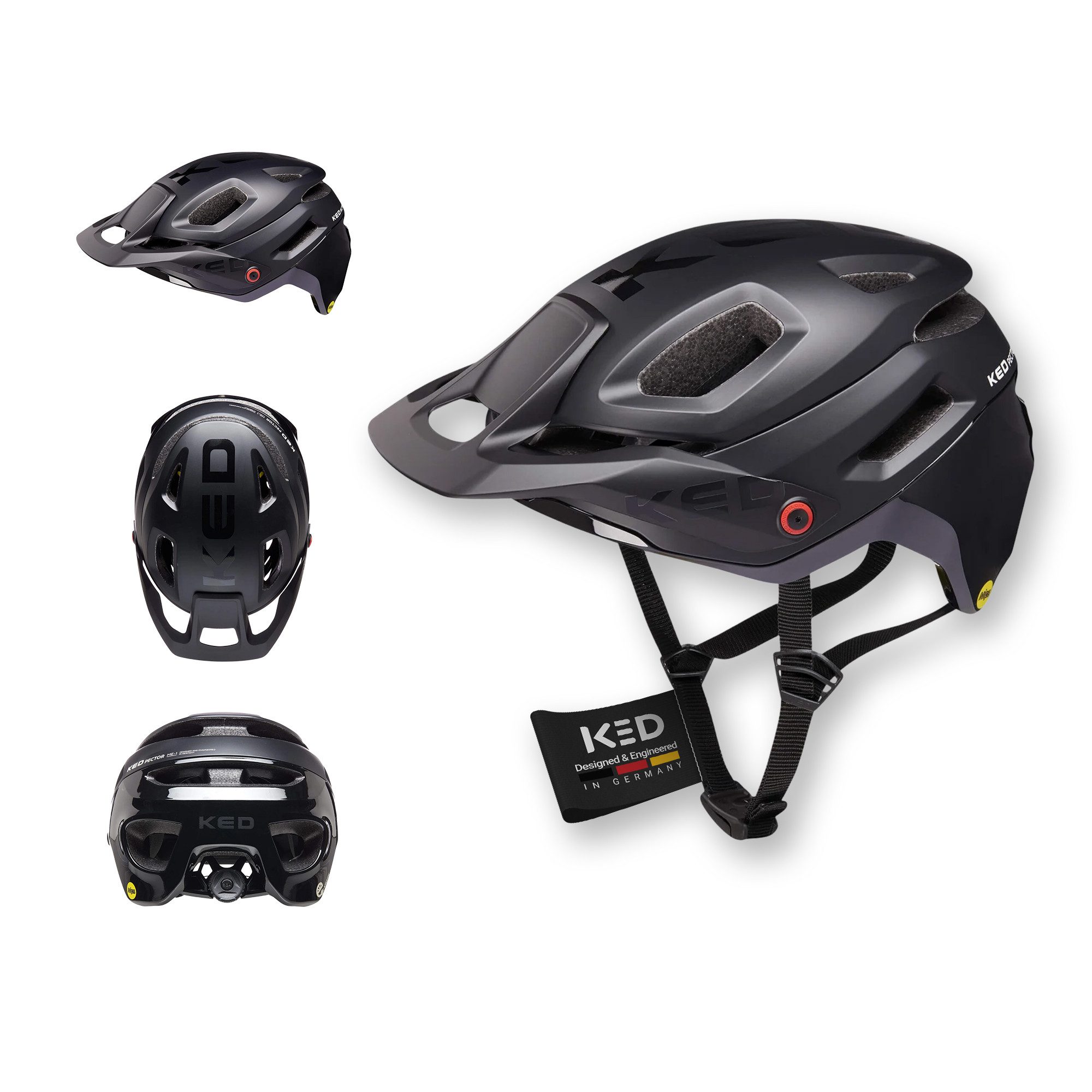 KED Fahrradhelm Pector ME-1, Mountainbike Helm – Mips Schutz, BOA® Fit System, Fidlock Verschluss