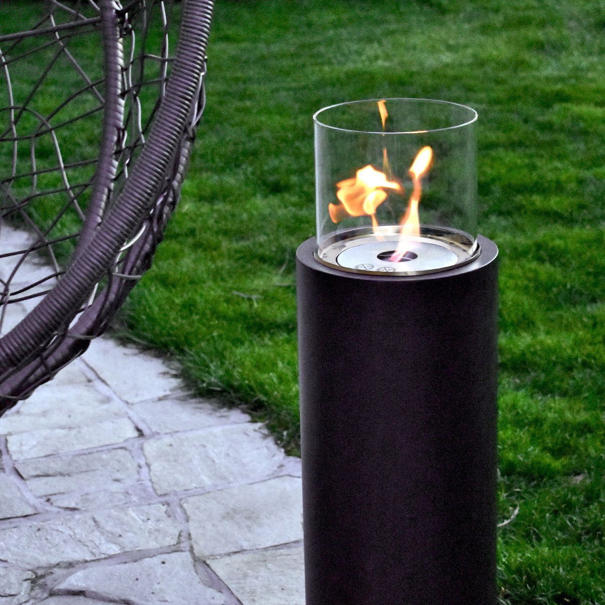 GLOW FIRE Echtfeuer-Dekokamin Ethanolkamin Emma Säule, günstig online kaufen