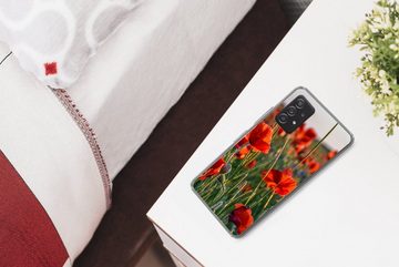 MuchoWow Handyhülle Blumen - Mohnblumen - Natur - Rot, Phone Case, Handyhülle Samsung Galaxy A53, Silikon, Schutzhülle