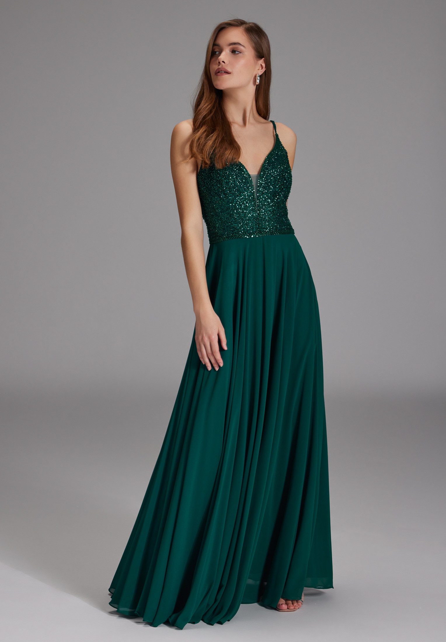 Hey Kyla Abendkleid - Abendkleid aus Materialmix Taillierter Schnitt mit ausgestelltem Rockteil – Bild 5 von 5