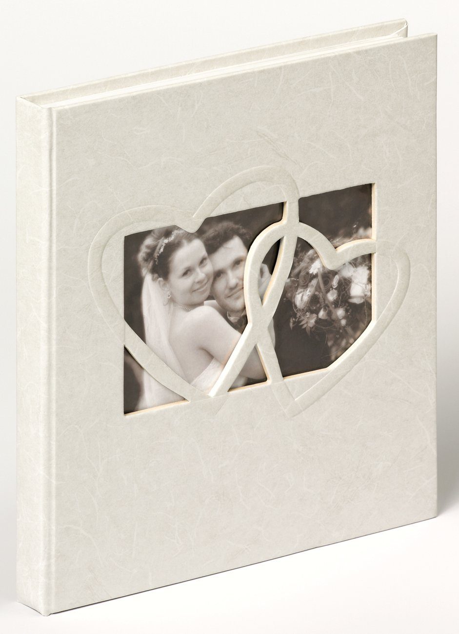 Walther Design Fotoalbum Hochzeitsalbum und Gästebuch Sweet Heart, buchgebunden, hochwertiger Einband, Blindprägung, Ausstanzung