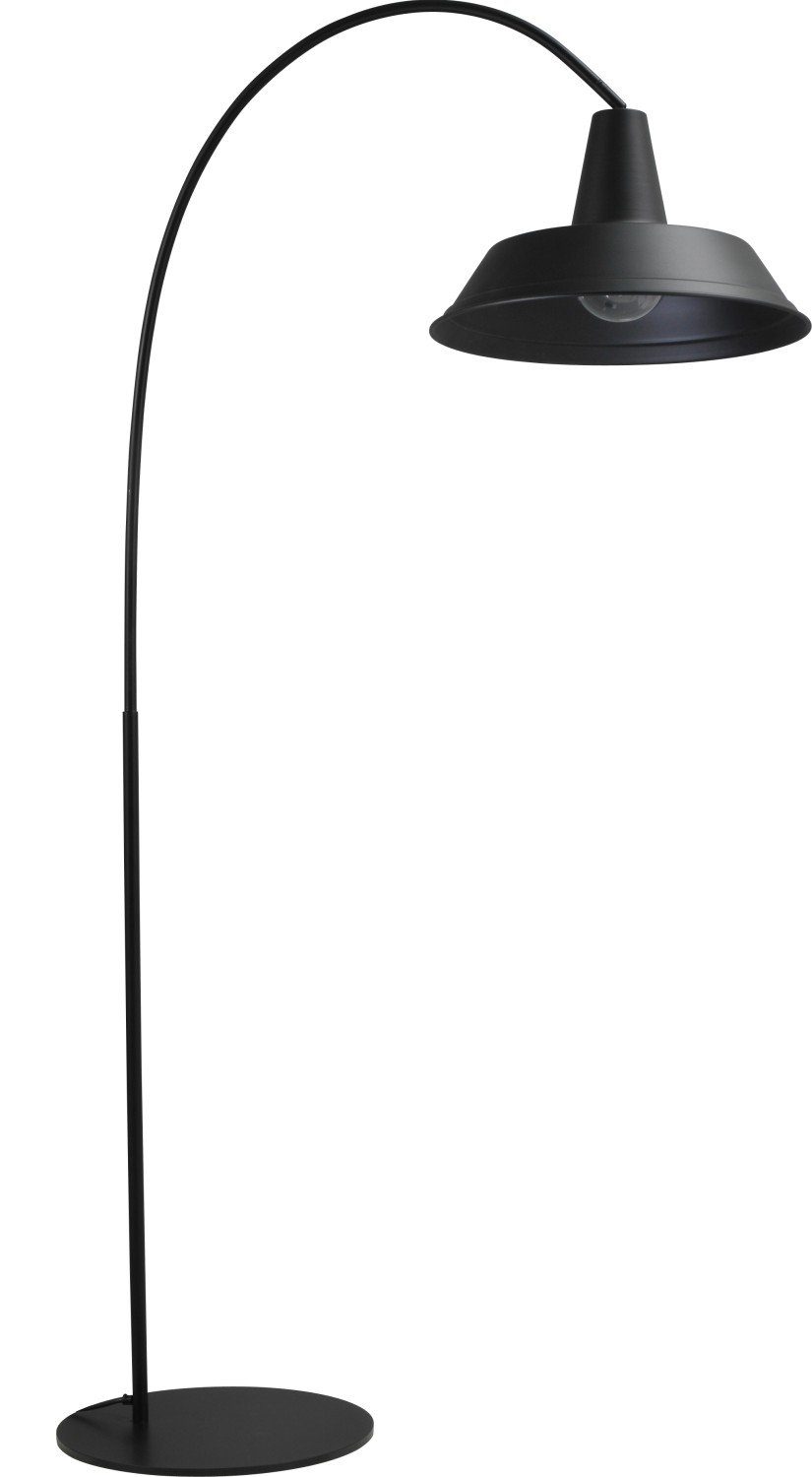 Licht-Erlebnisse Stehlampe PRATO, ohne Leuchtmittel, Stehleuchte Wohnzimmer Metall Schwarz E27 186 cm Industrie Design