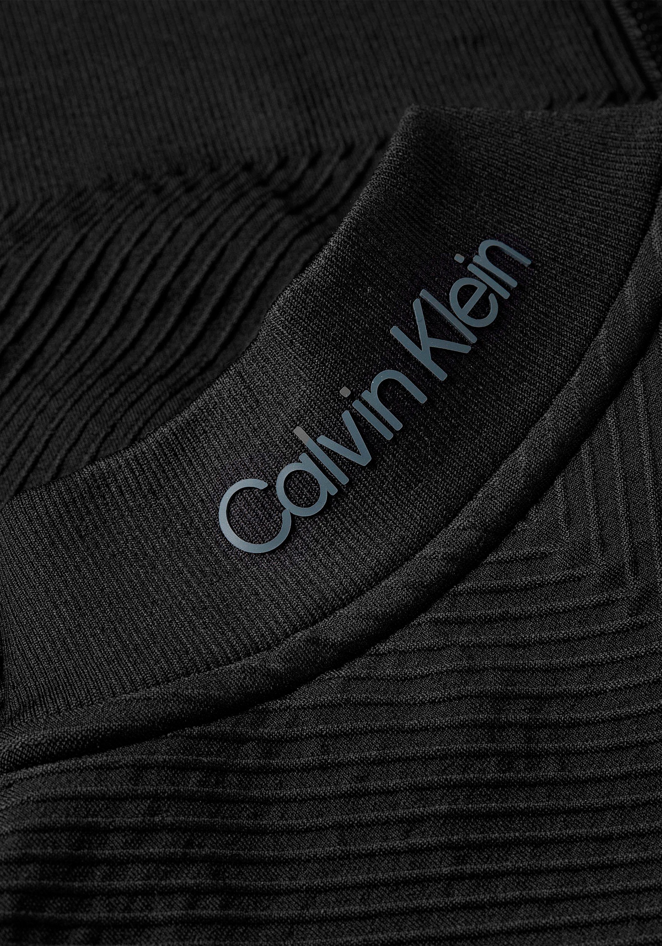 schwarz Full Seamless Jacket Sport - Stehkragenpullover Klein WO Calvin Zip