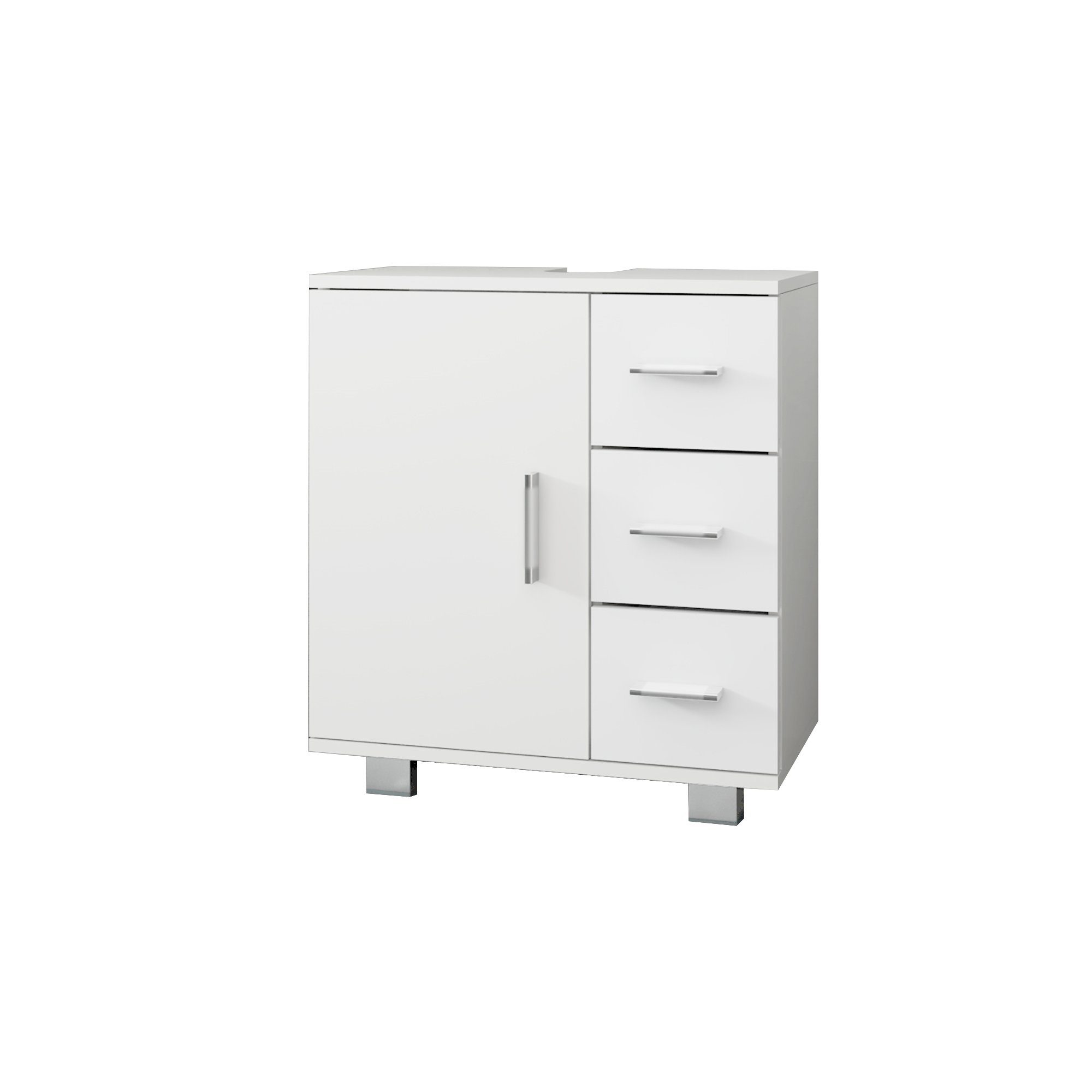 ML-DESIGN Badezimmer-Set Waschbeckenunterschrank weiß 60x60,8x33 cm MDF aus